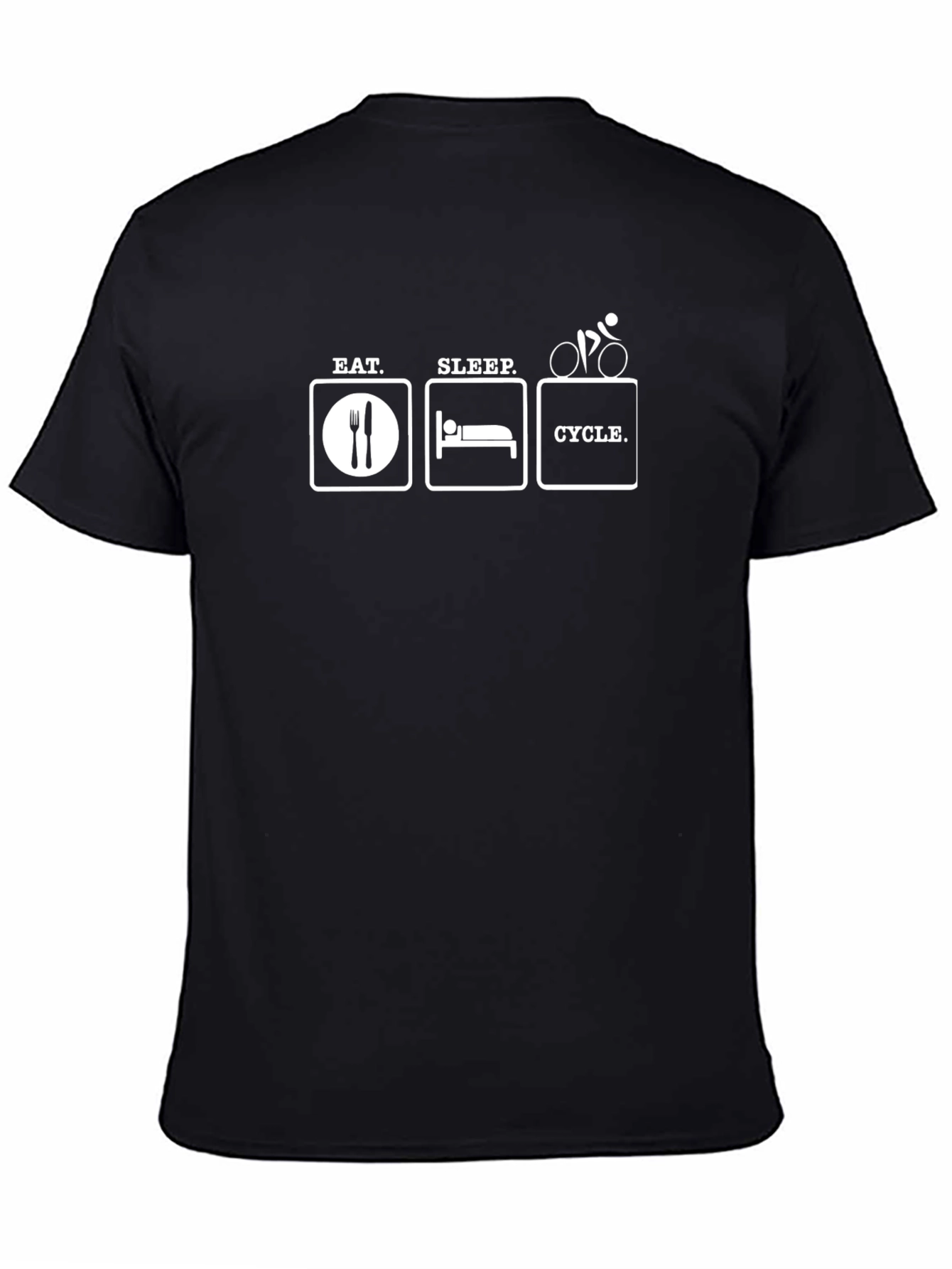 Camiseta Negra: Come Duerme Ciclismo