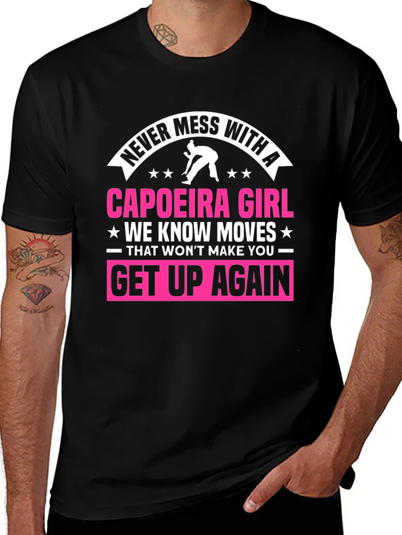 Camiseta Negra Capoeira Girl