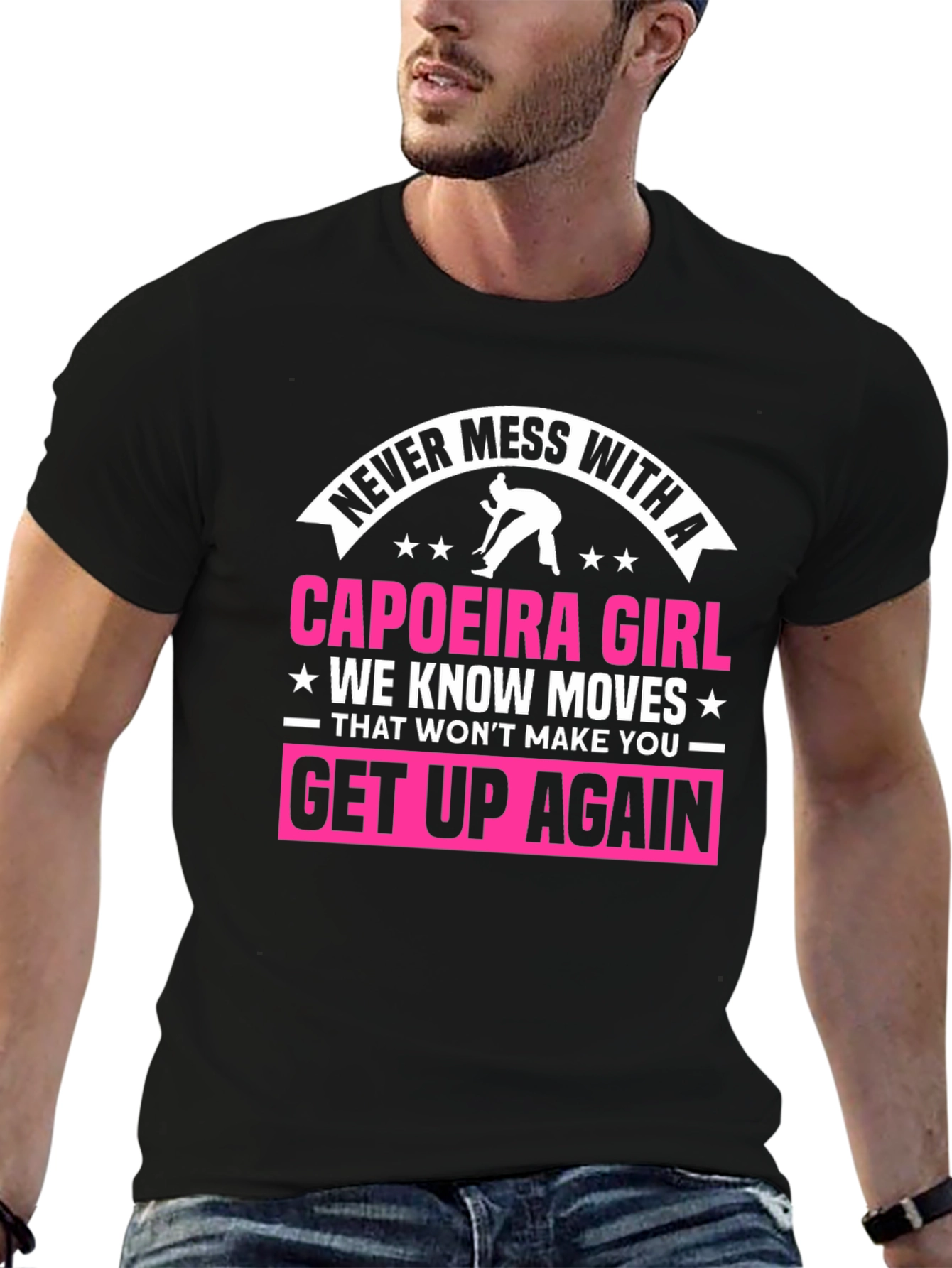 Camiseta Negra Capoeira Girl