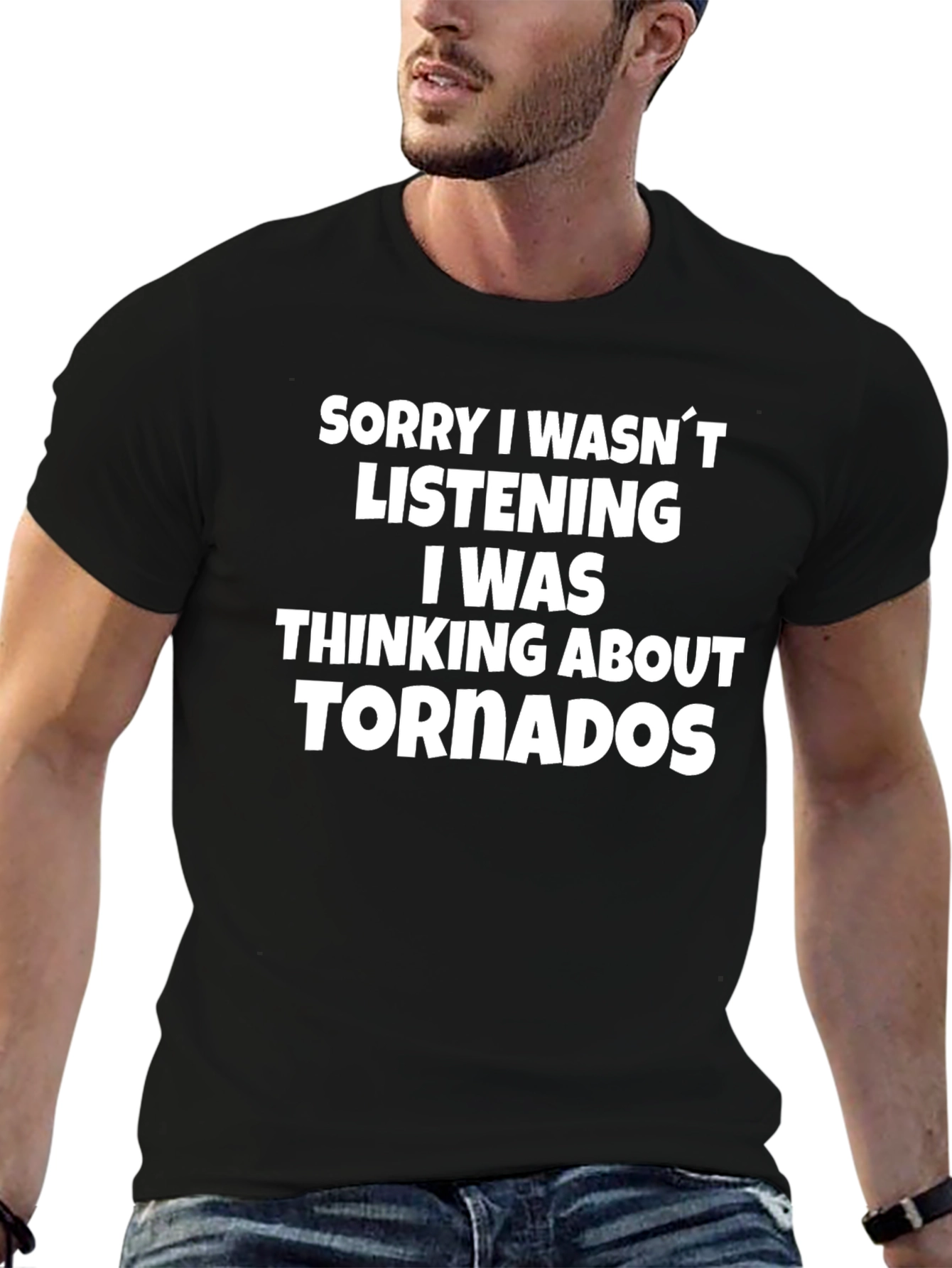 Camiseta Hombre: Pensando en Tornados
