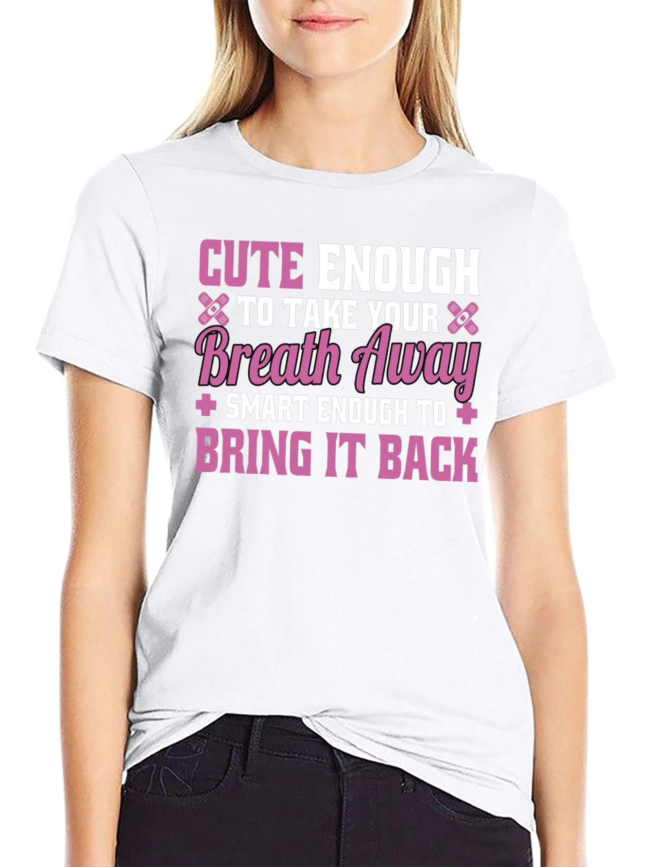Camiseta Negra: Cute Enough to Take Your Breath Away