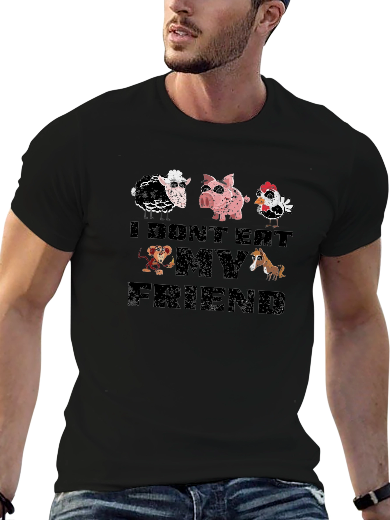 Camiseta Vegana: No Me Como a Mis Amigos