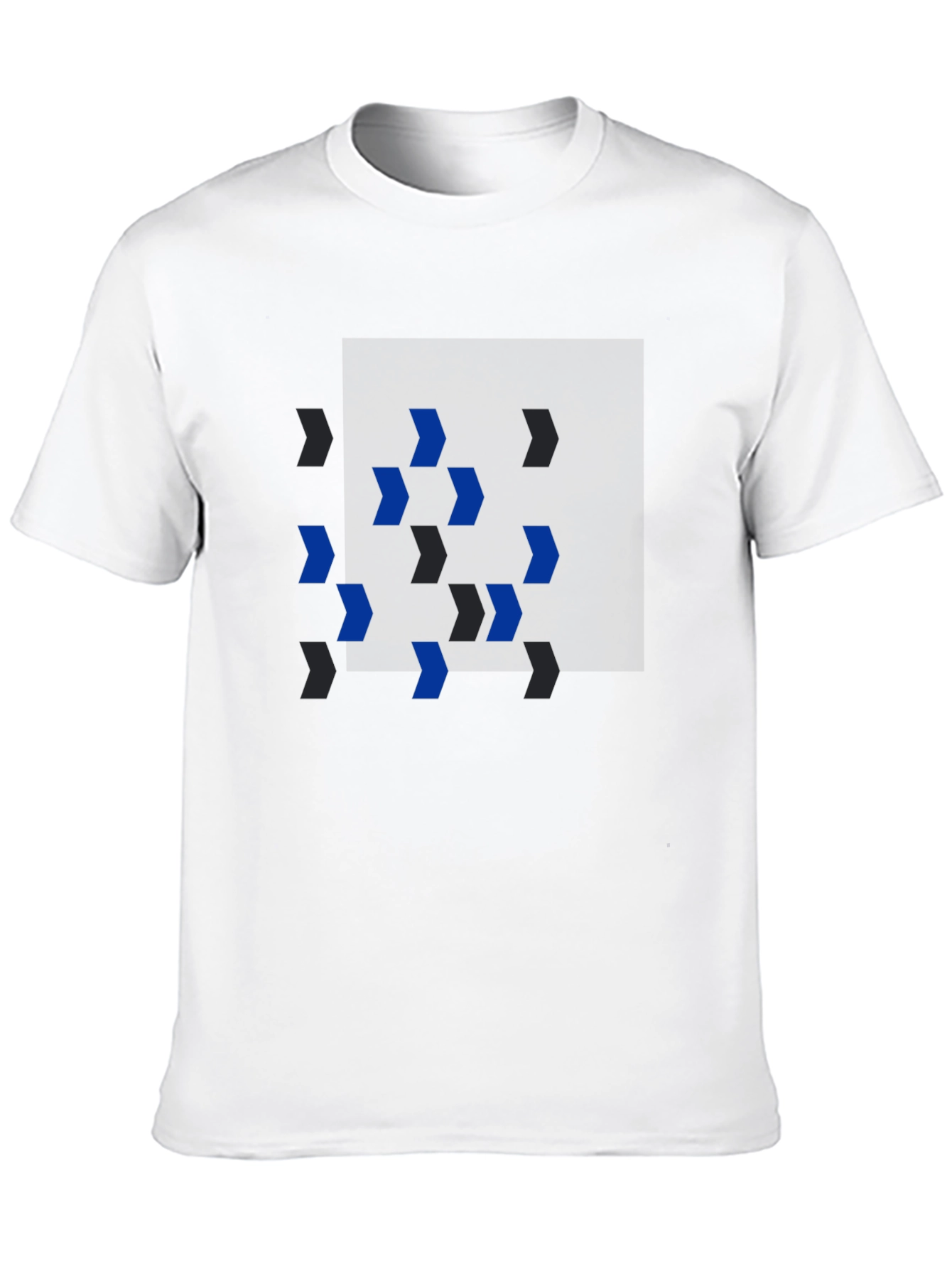 Camiseta Negra con Diseño Abstracto de Flechas