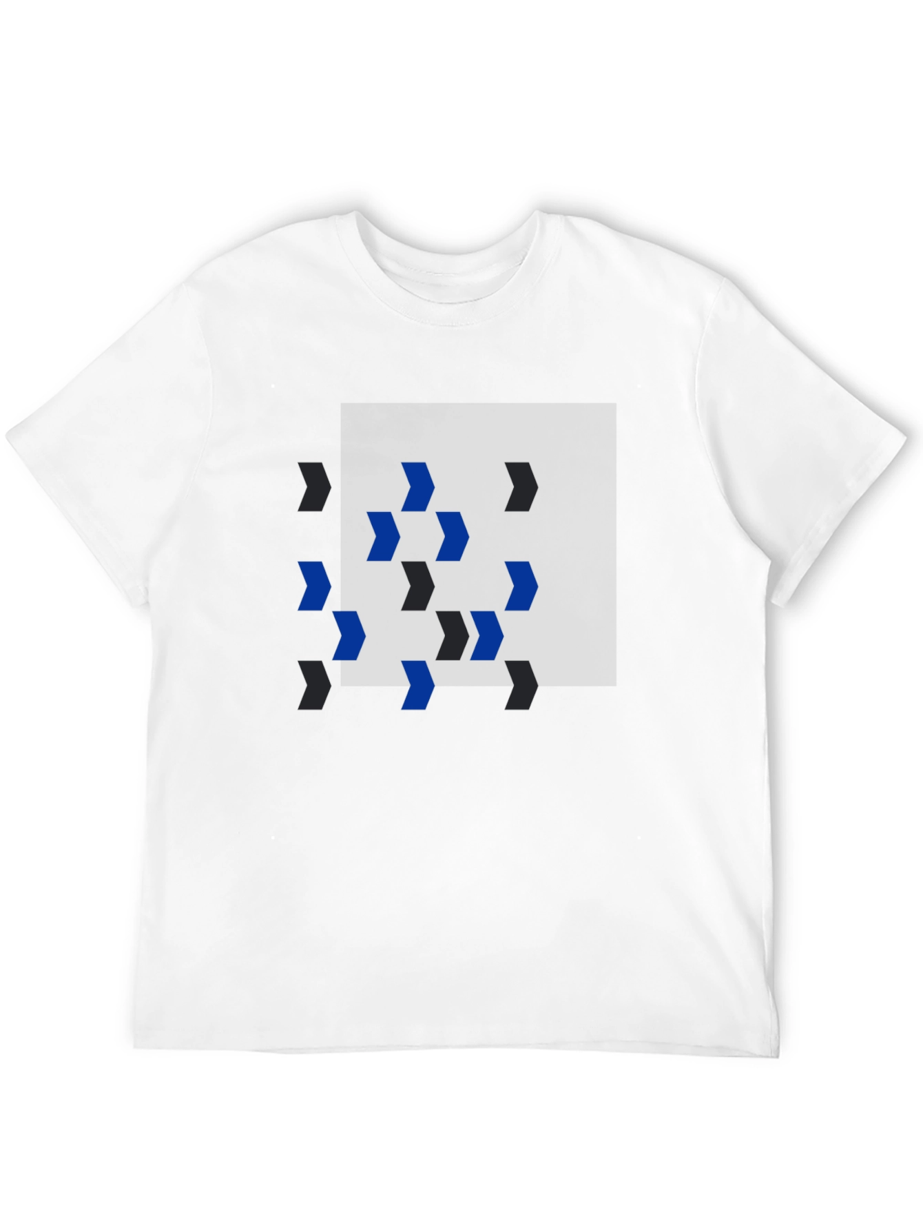 Camiseta Negra con Diseño Abstracto de Flechas