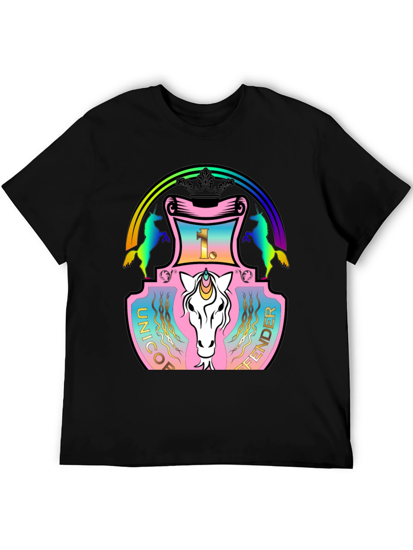 Camiseta Negra Unicorn Defender