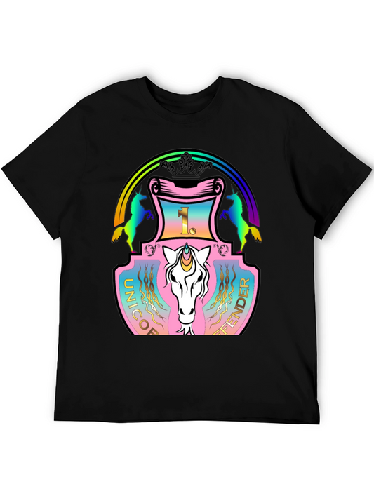 Camiseta Negra Unicorn Defender