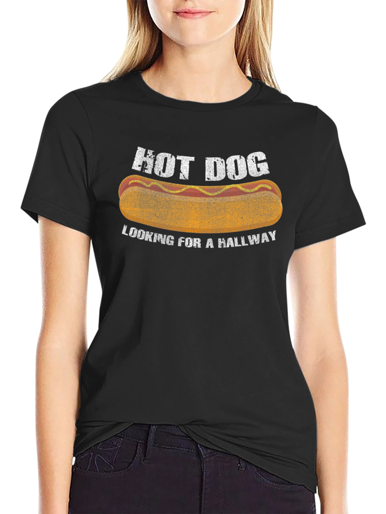 Camiseta Hot Dog Hallway - Humor Casual