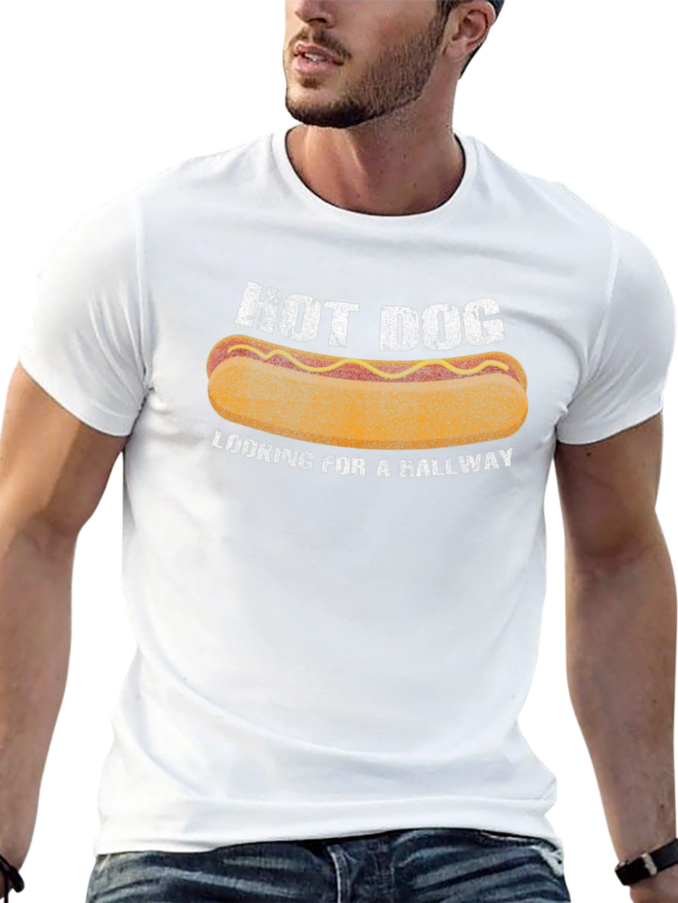 Camiseta Hot Dog Hallway - Humor Casual