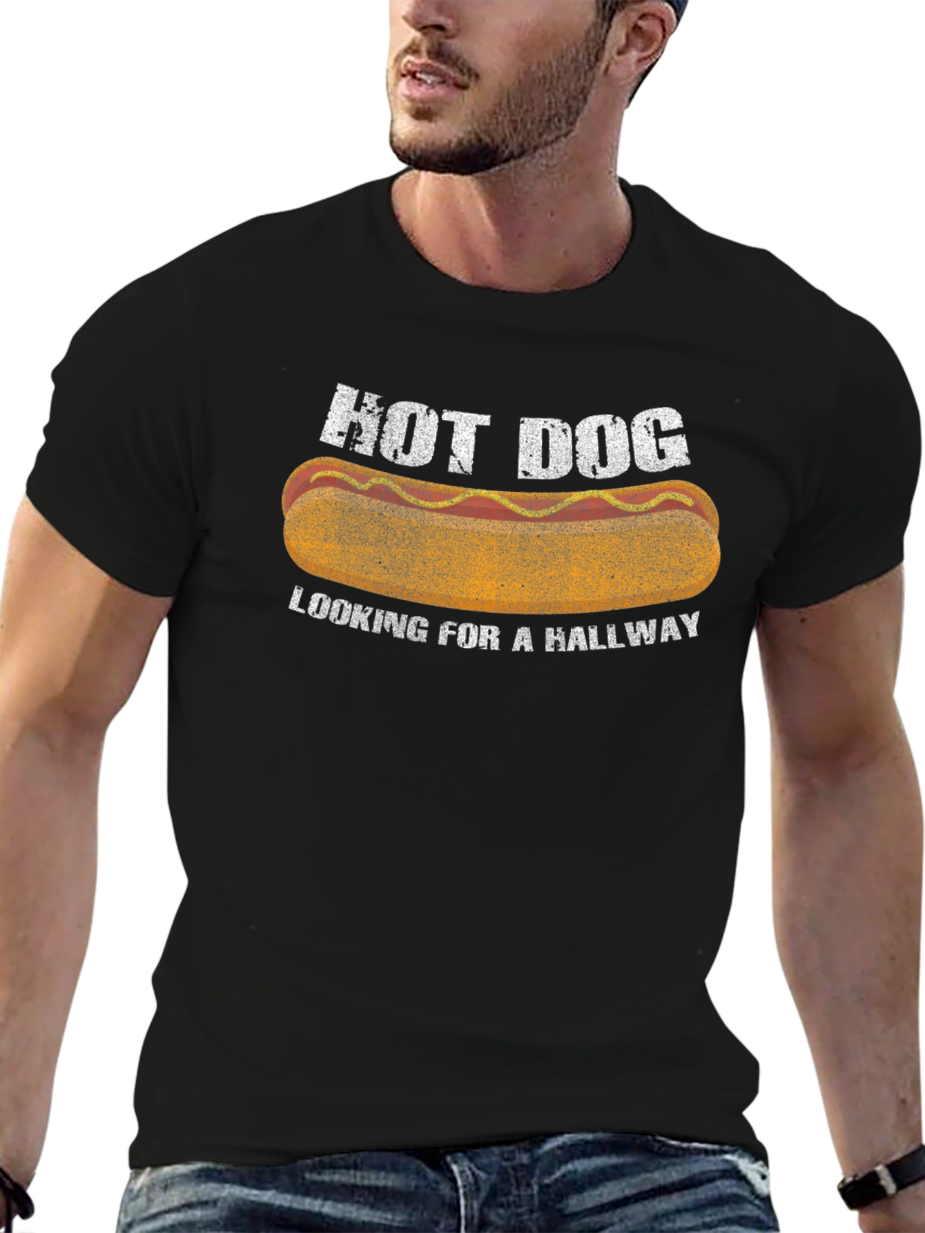 Camiseta Hot Dog Hallway - Humor Casual