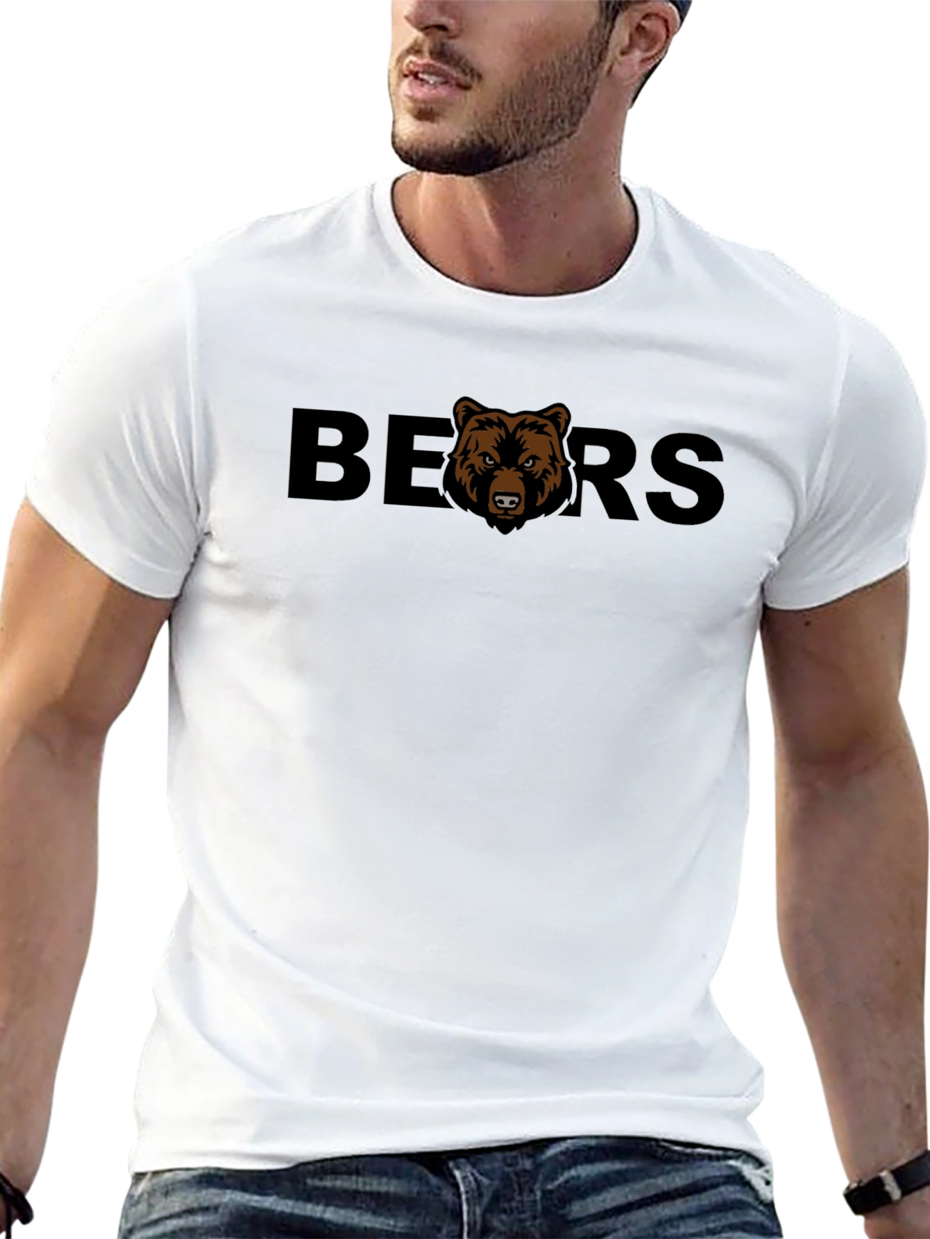 Camiseta Negra Bears para Hombre