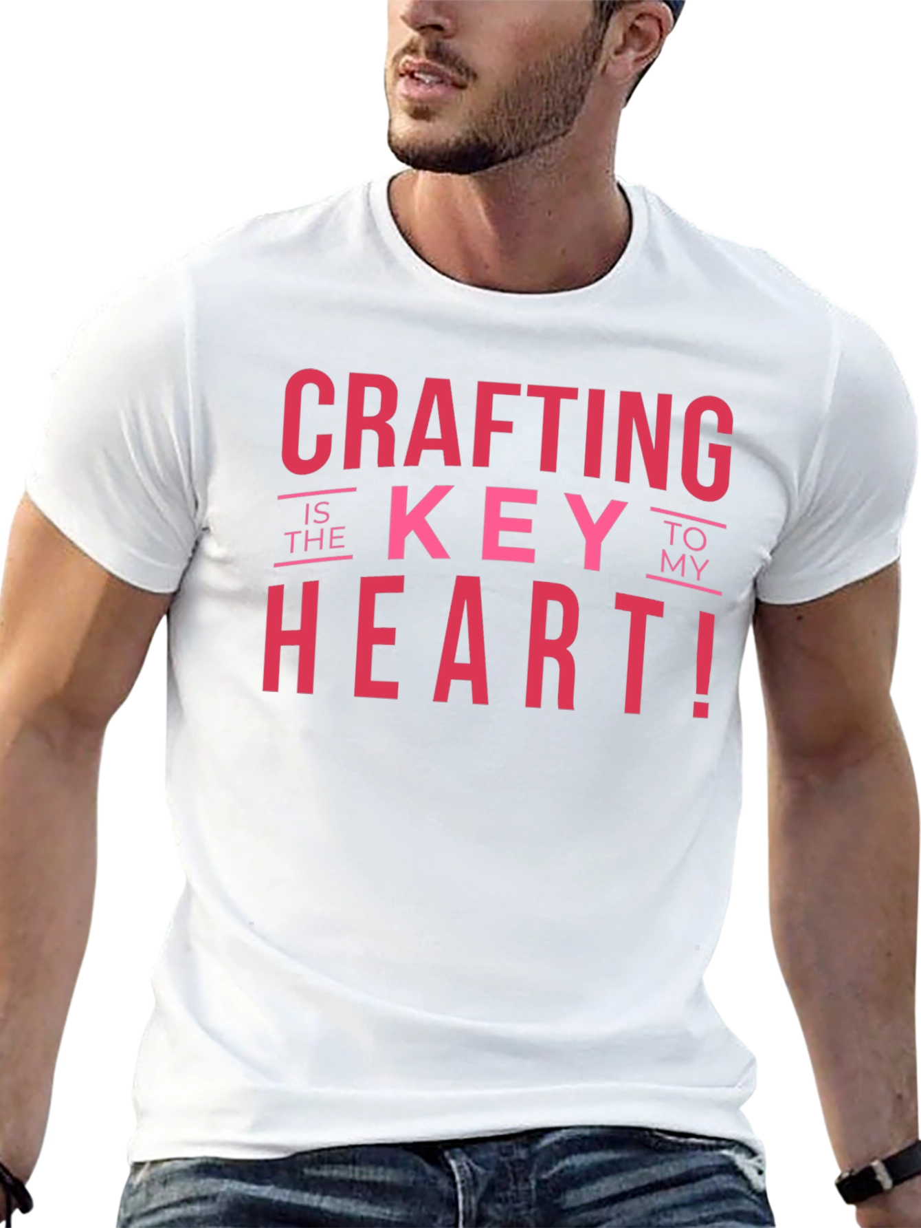 Camiseta Negra: Crafting is the Key to my Heart