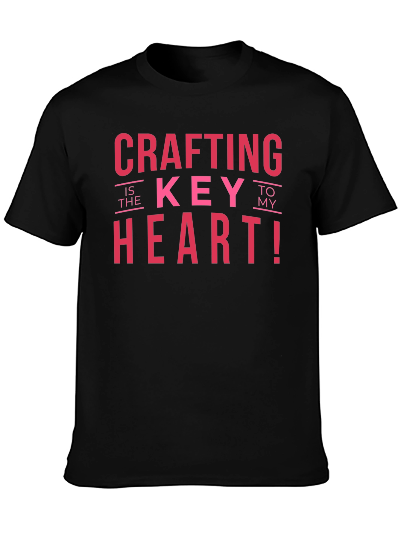 Camiseta Negra: Crafting is the Key to my Heart