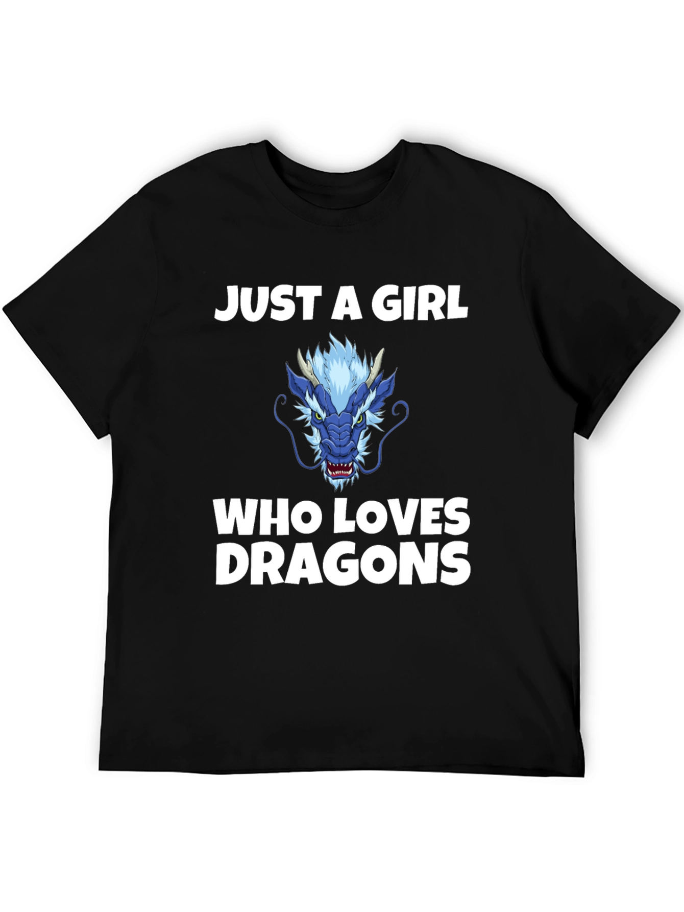Camiseta Negra Dragones Para Mujer