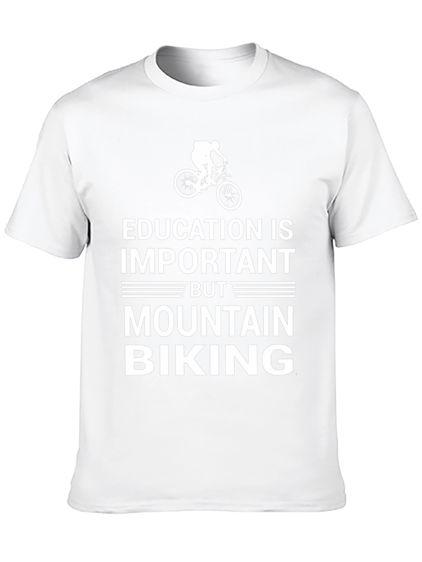 Camiseta Negra: Educación vs. Ciclismo de Montaña