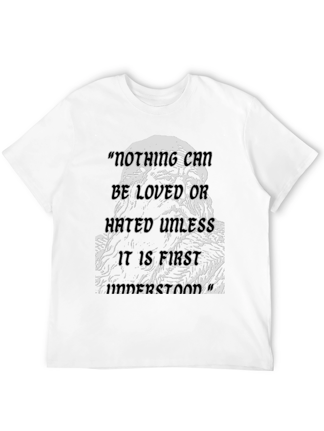 Camiseta Negra con Cita Filosófica