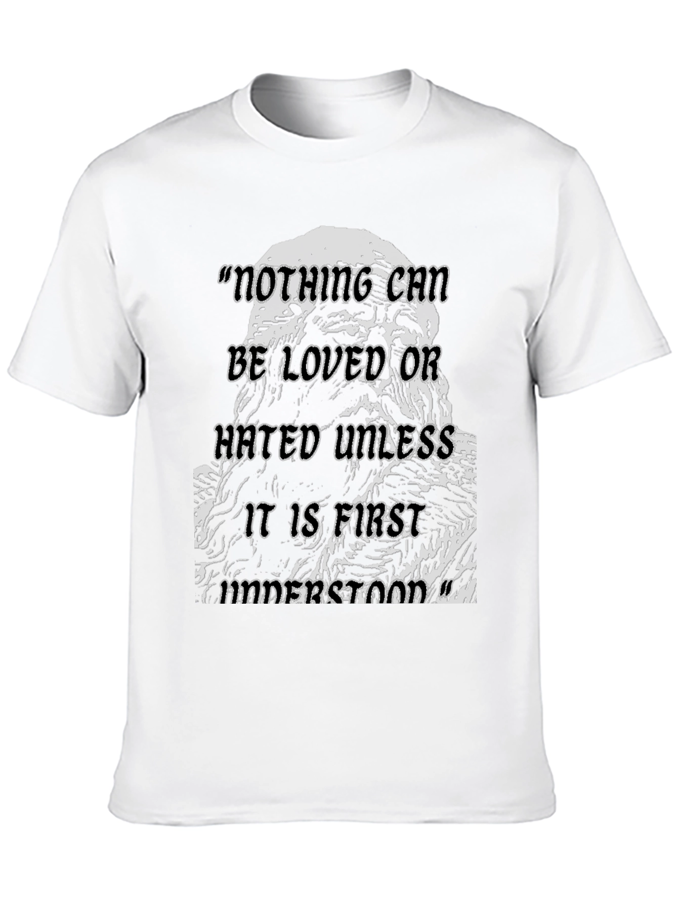 Camiseta Negra con Cita Filosófica