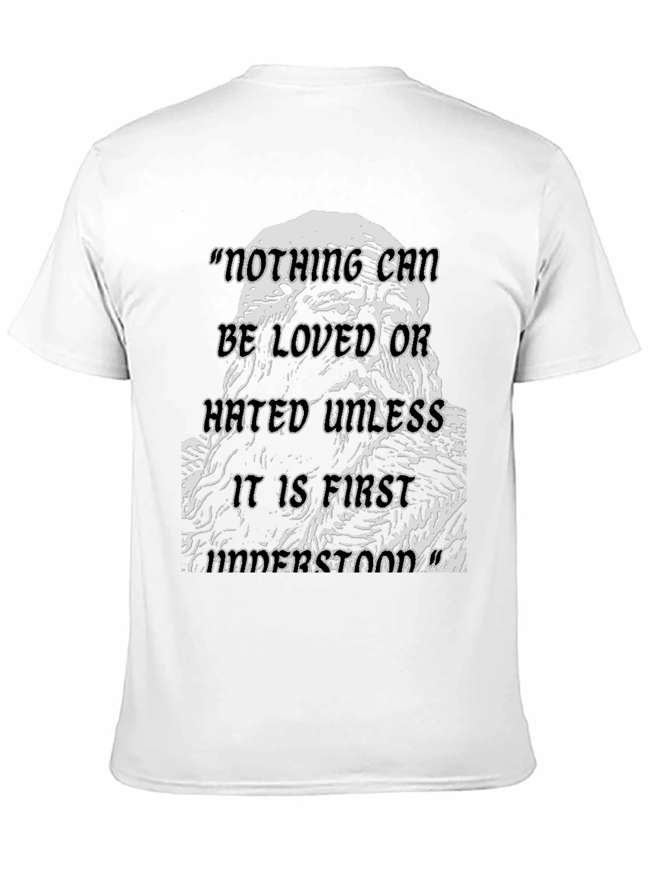 Camiseta Negra con Cita Filosófica