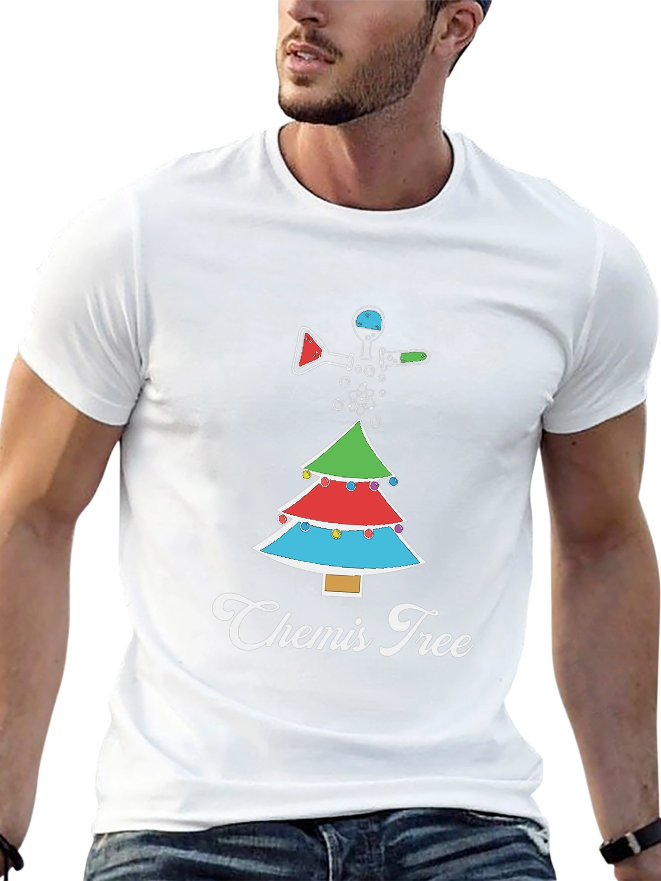 Camiseta Navideña Química Chemis Tree