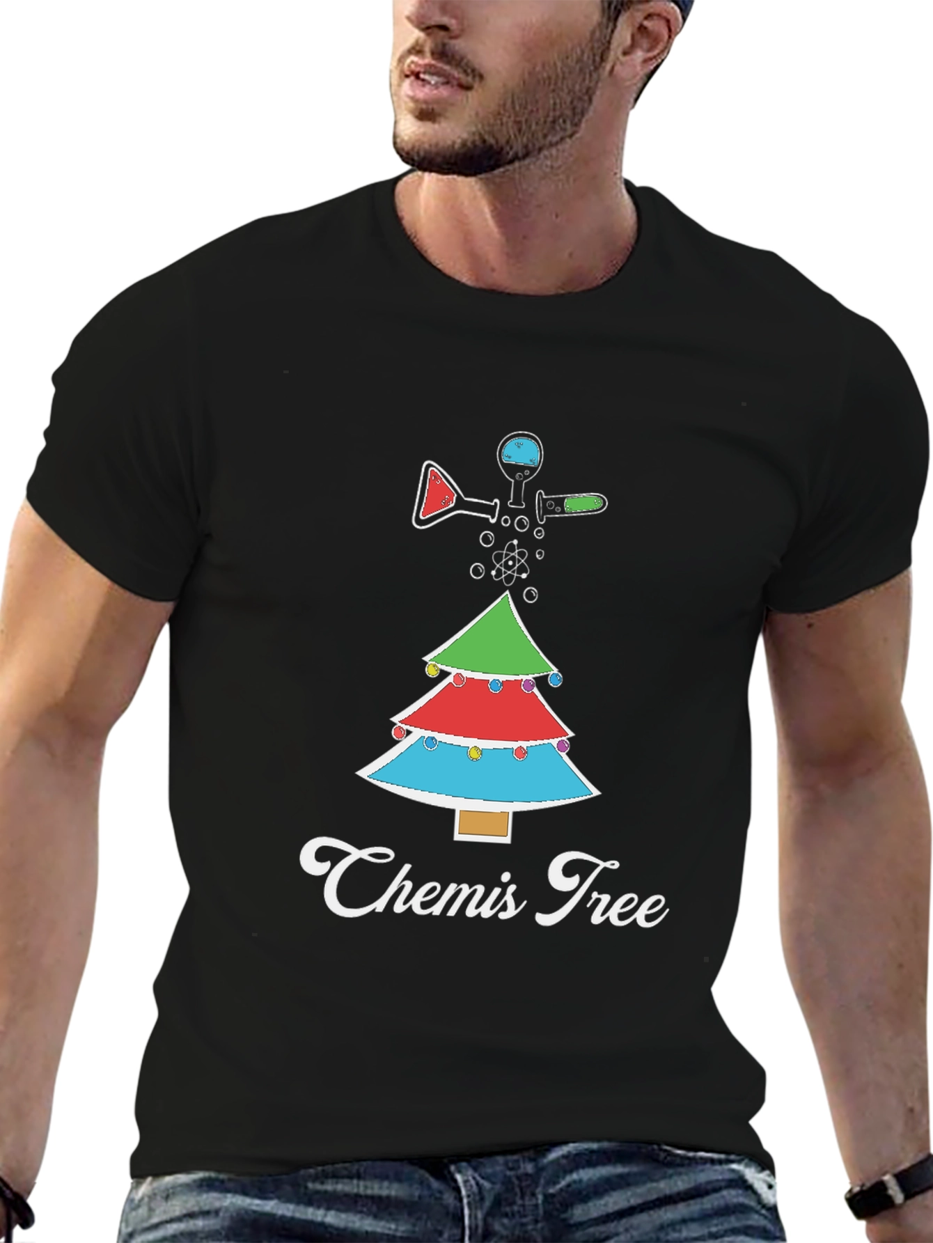 Camiseta Navideña Química Chemis Tree