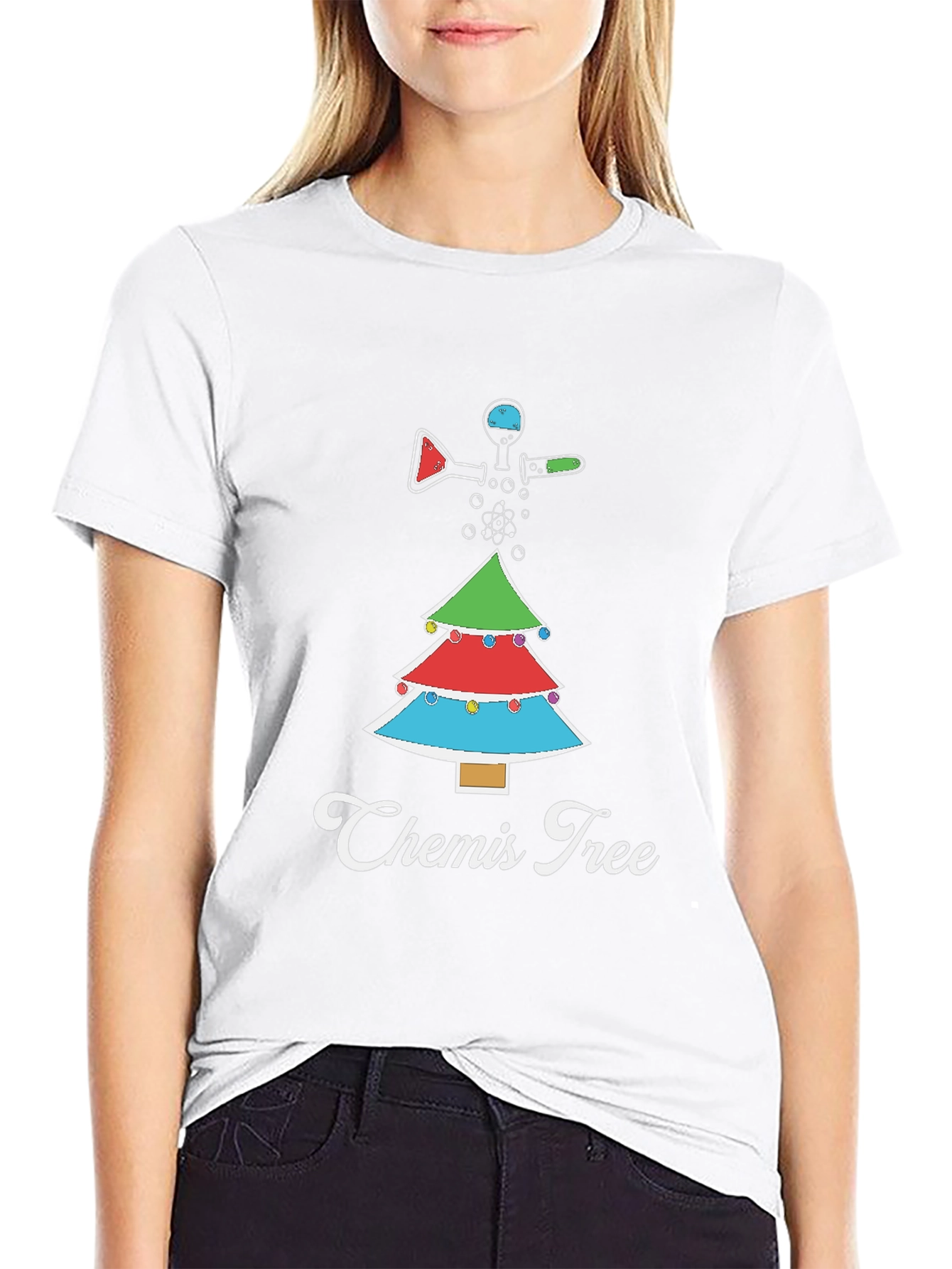 Camiseta Navideña Química Chemis Tree