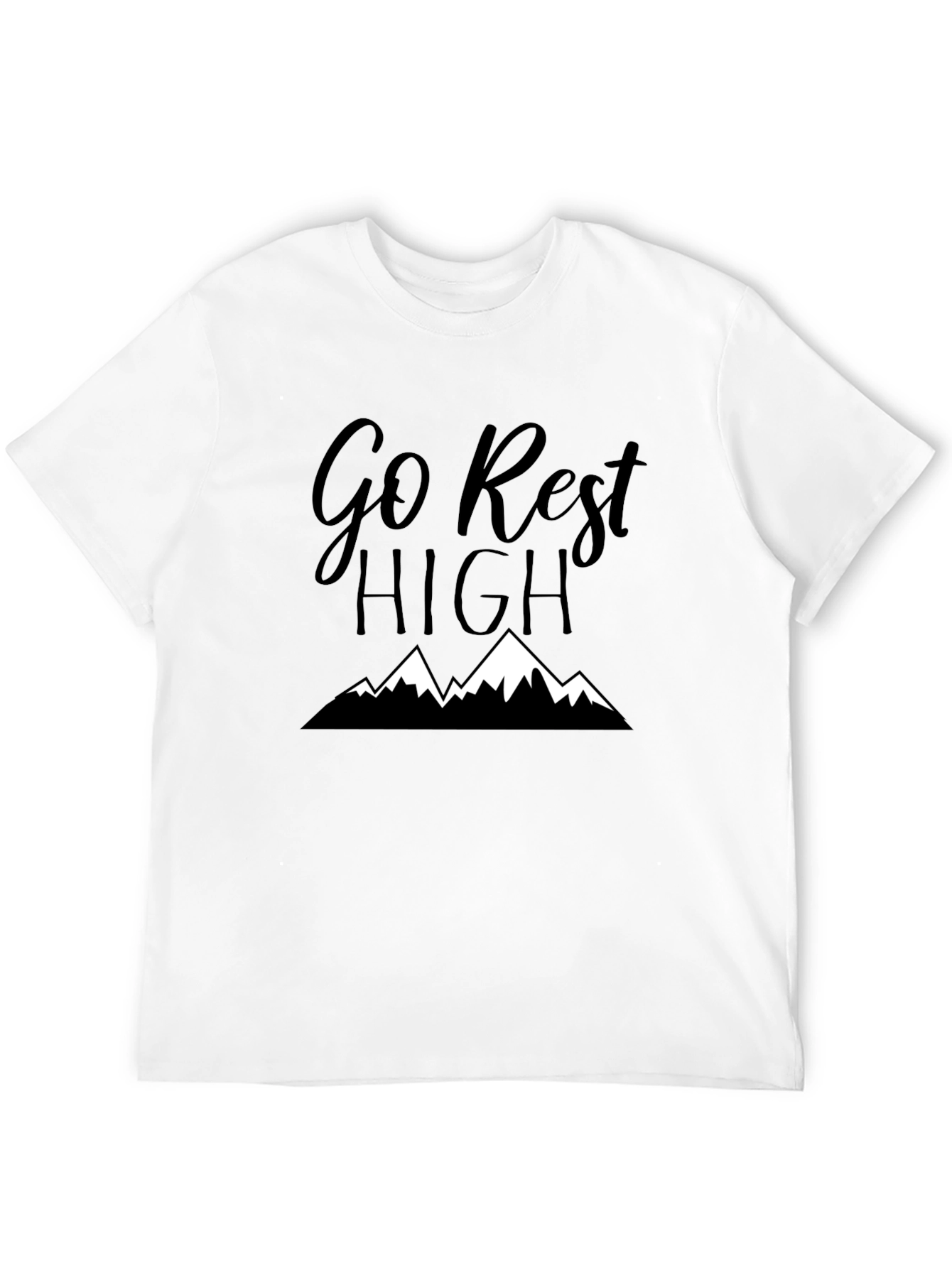 Camiseta Negra: Go Rest High - Montañas