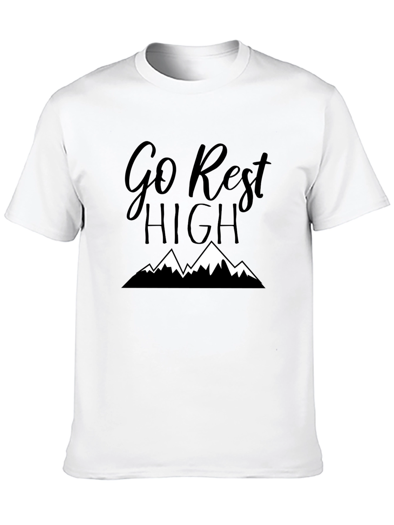 Camiseta Negra: Go Rest High - Montañas