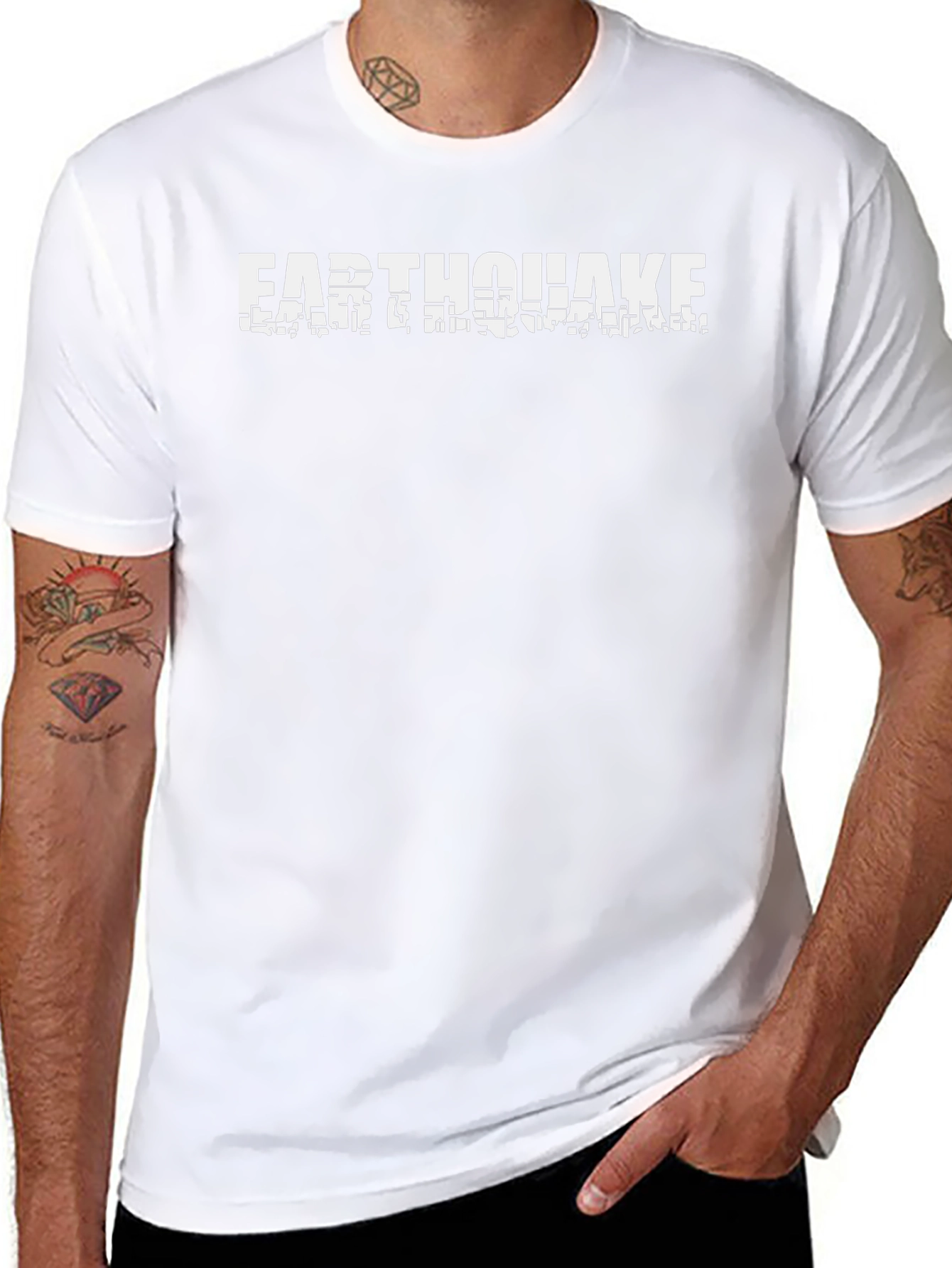 Camiseta Negra Earthquake para Hombre