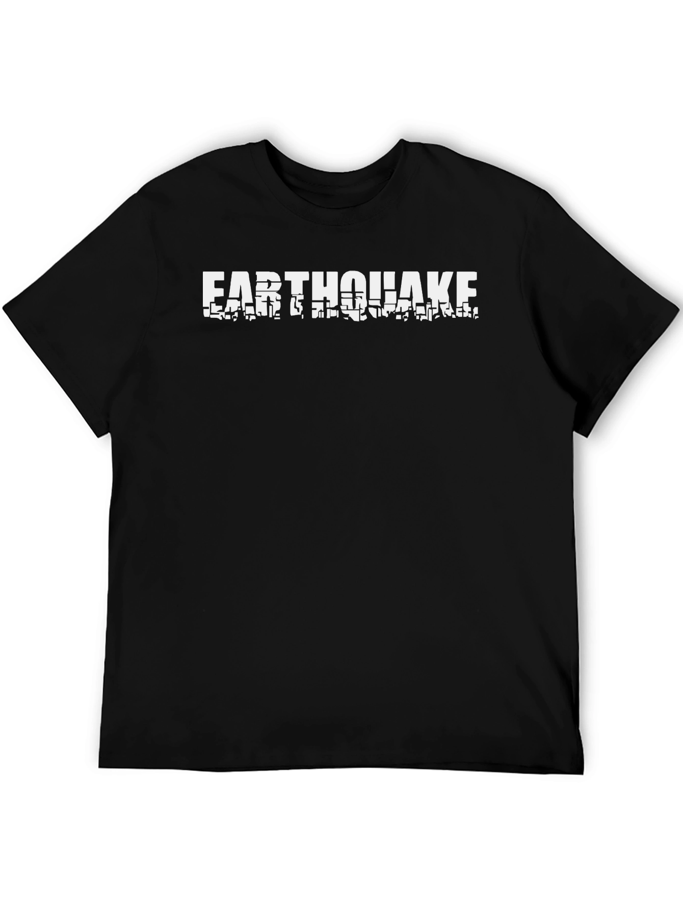 Camiseta Negra Earthquake para Hombre