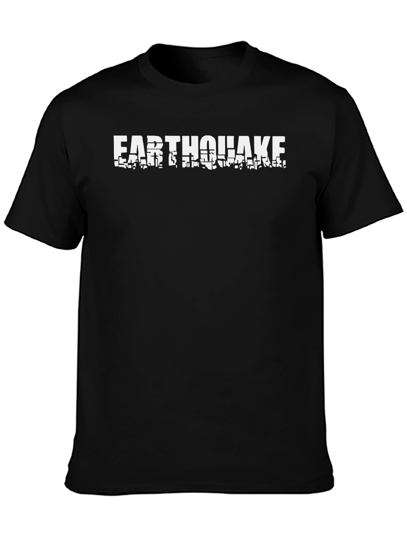 Camiseta Negra Earthquake para Hombre