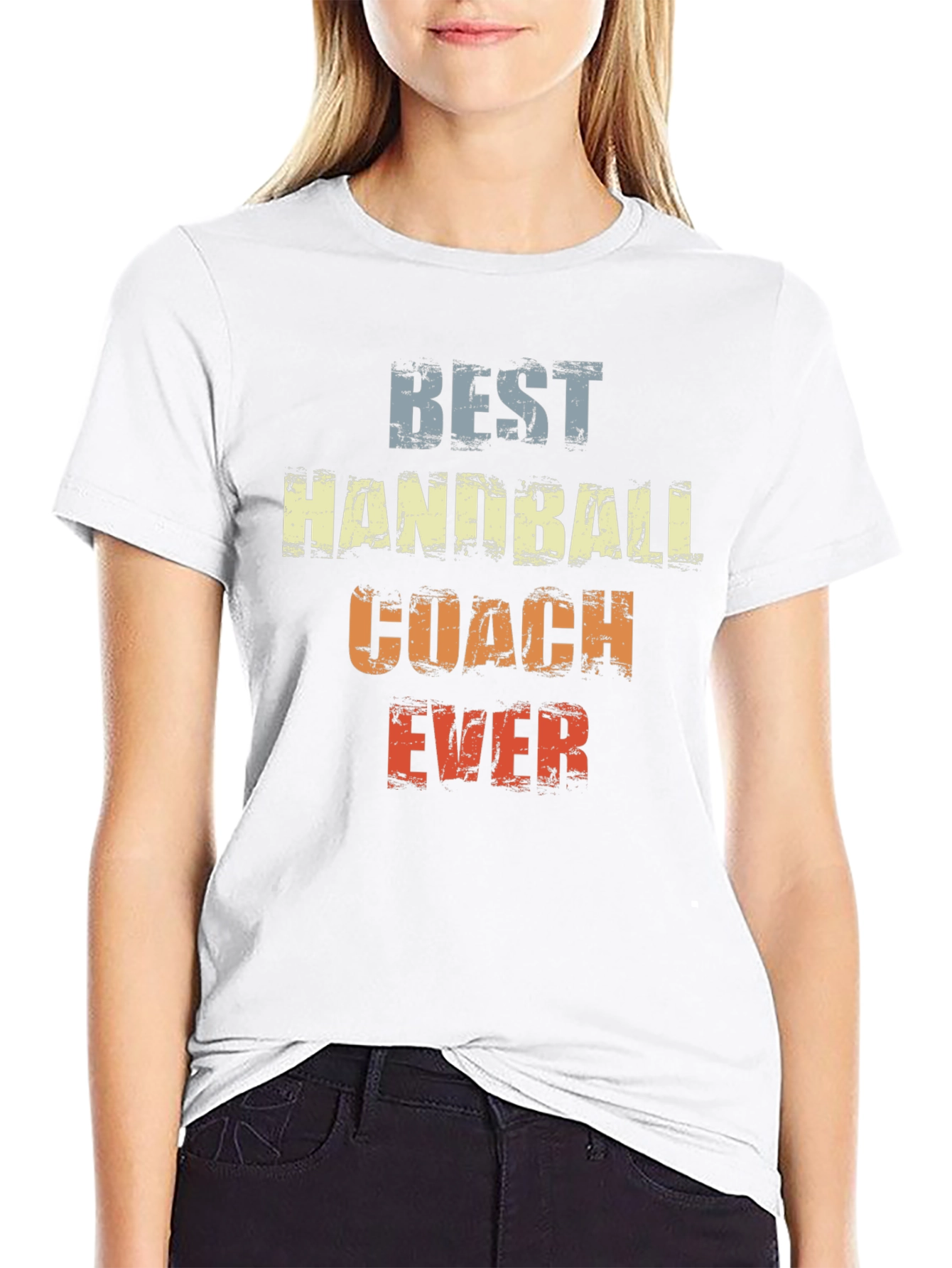 Camiseta Best Handball Coach Ever Diseño Retro