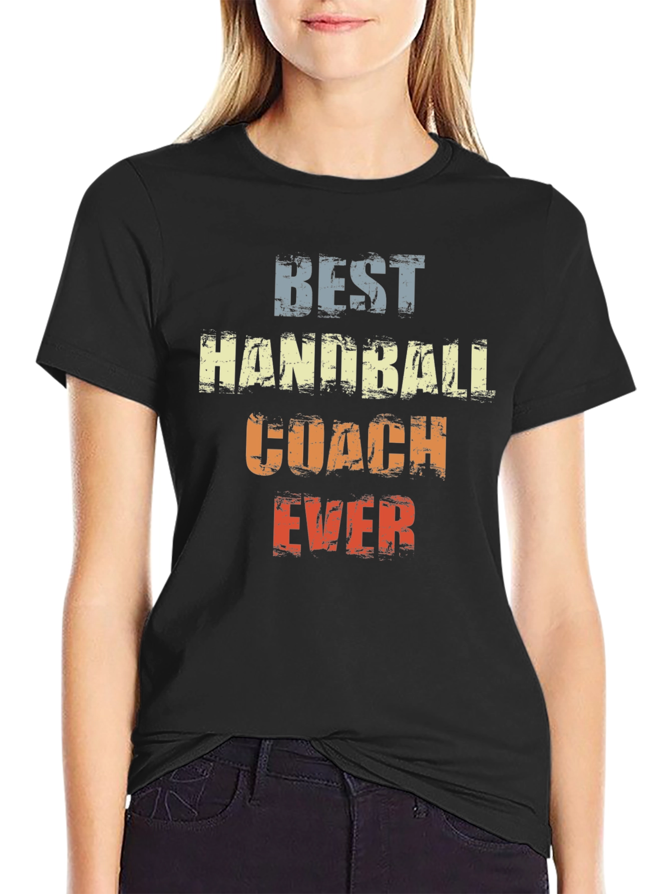 Camiseta Best Handball Coach Ever Diseño Retro