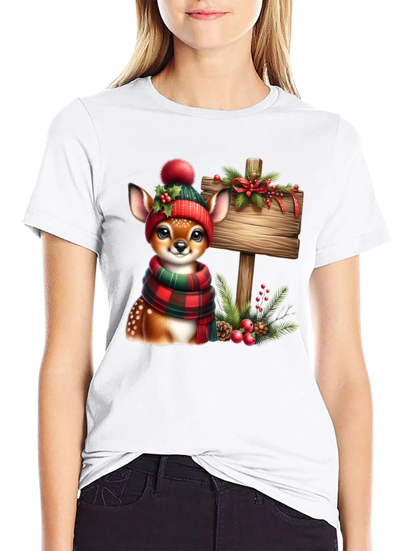 Camiseta Ciervo Navideño