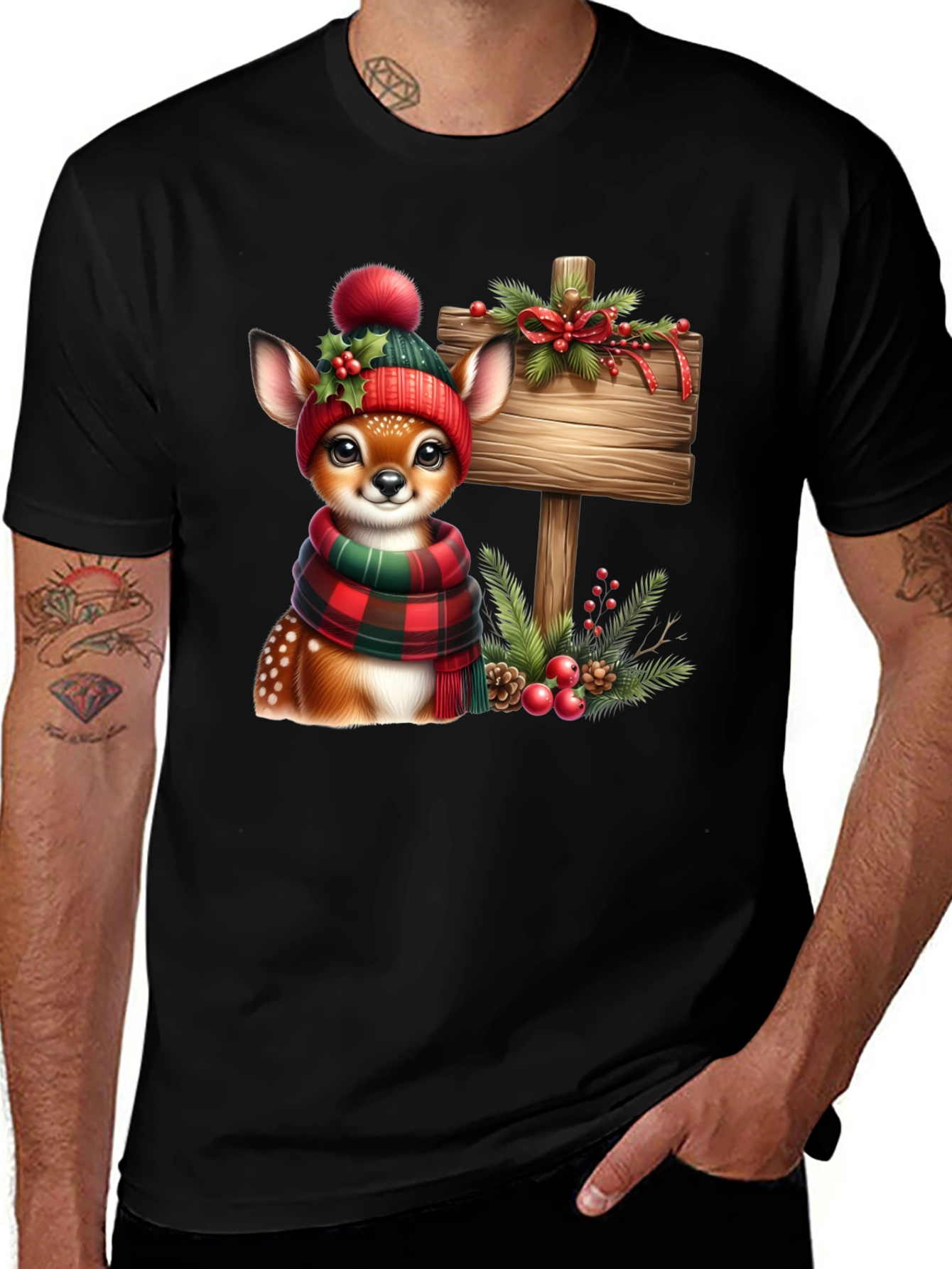 Camiseta Ciervo Navideño
