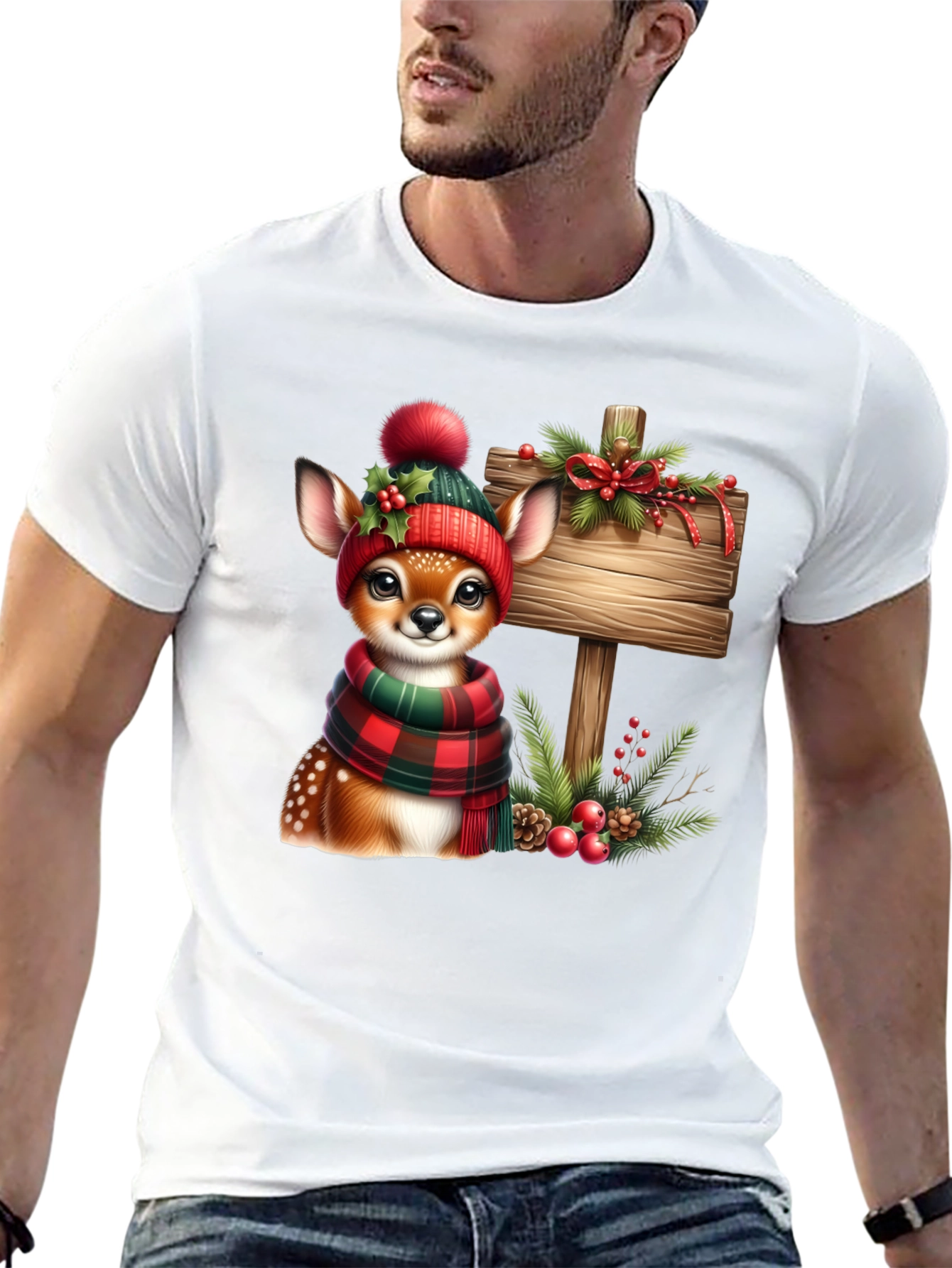 Camiseta Ciervo Navideño