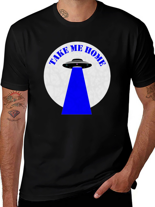 Camiseta Negra OVNI Llévame a Casa