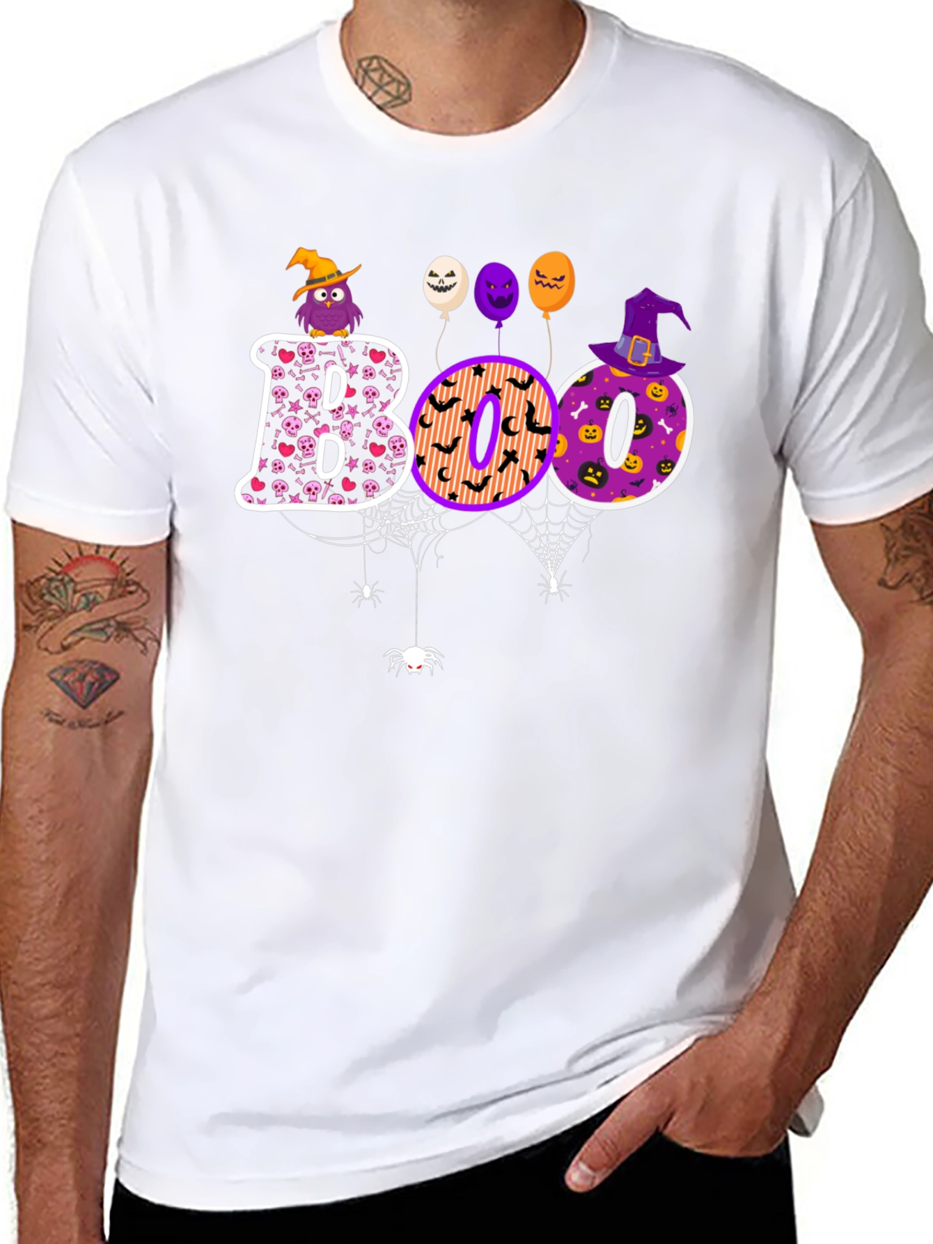 Camiseta Halloween BOO Diseño Festivo