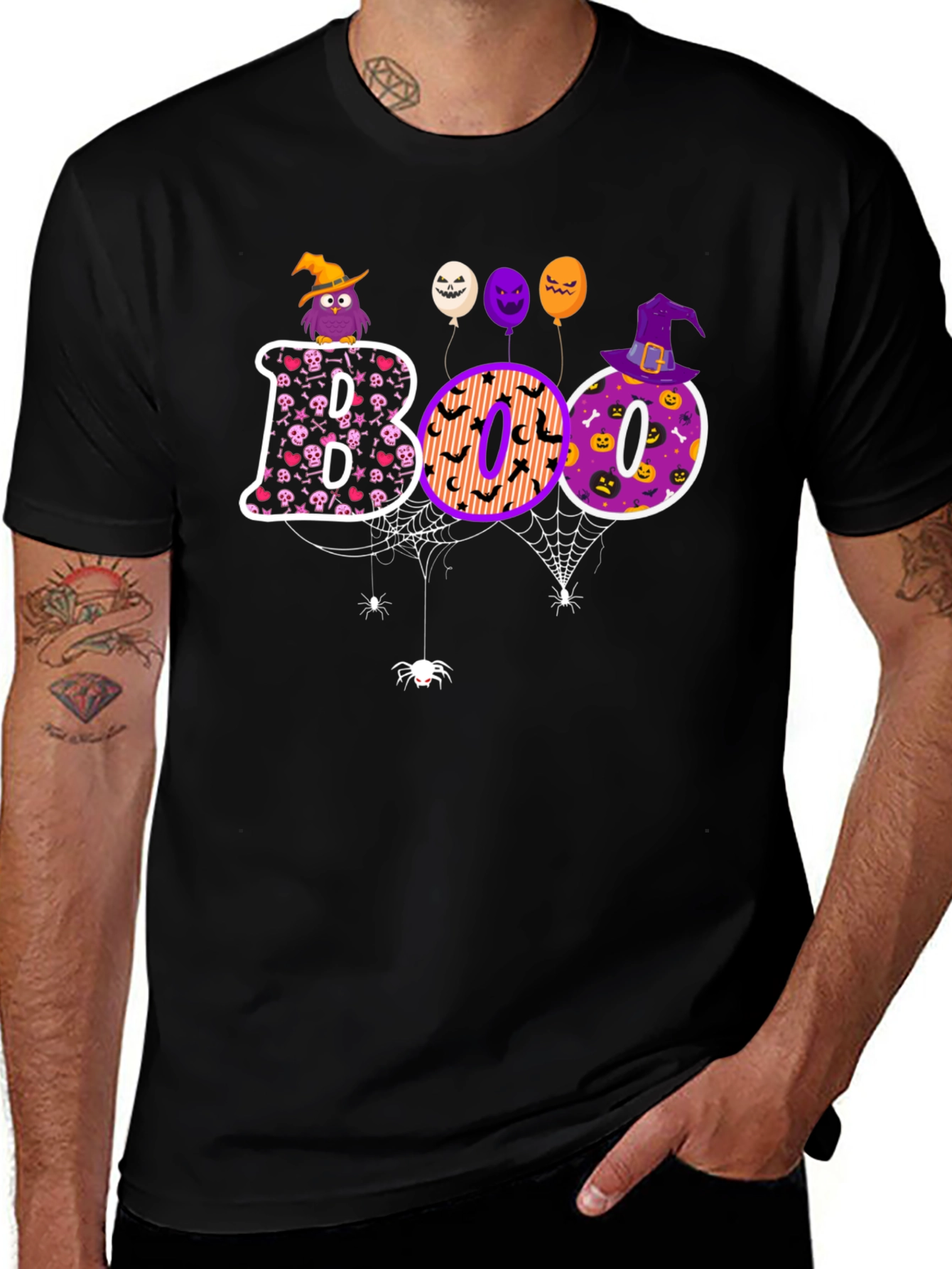 Camiseta Halloween BOO Diseño Festivo