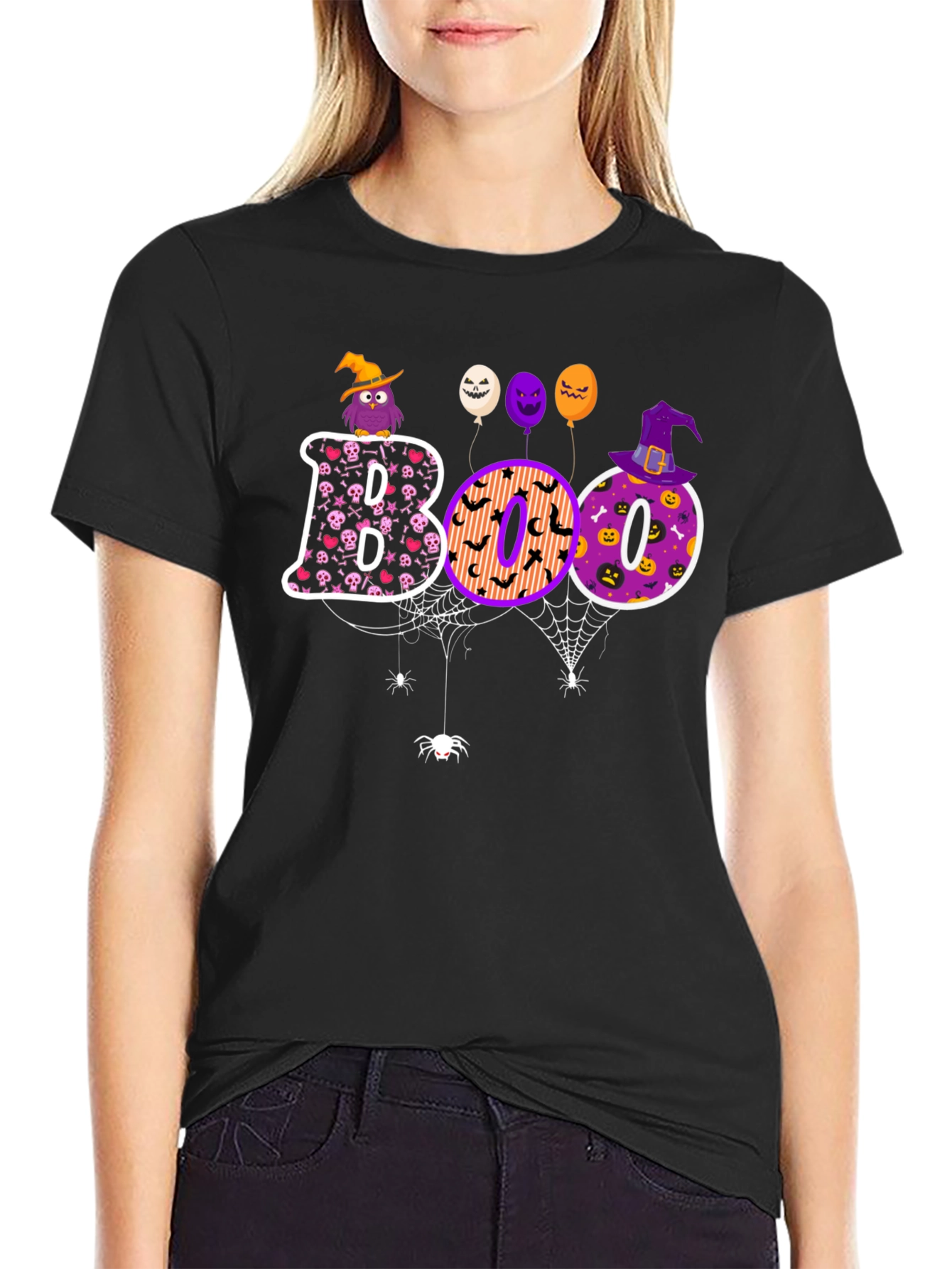 Camiseta Halloween BOO Diseño Festivo
