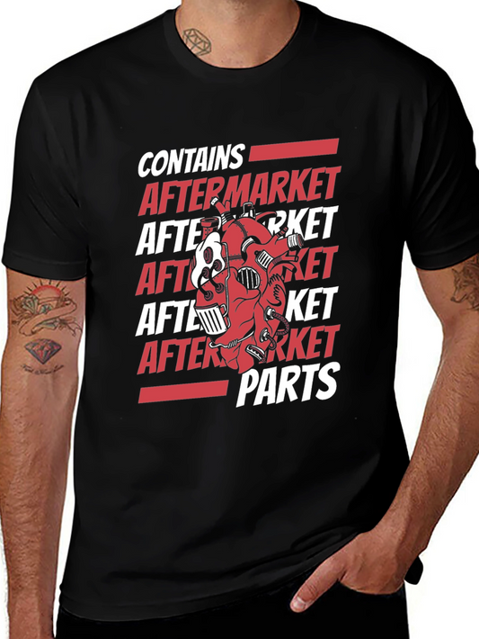 Camiseta Negra Aftermarket Parts Corazón Mecánico