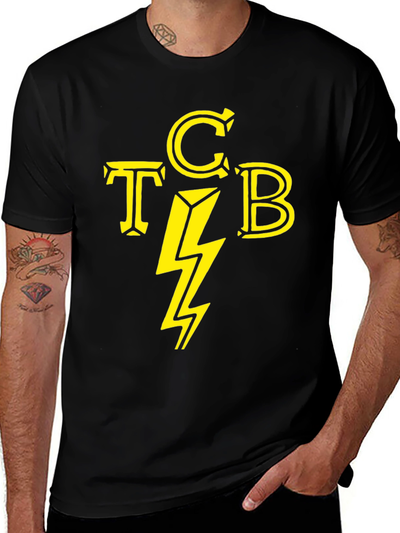 Camiseta TCB con Rayo Amarillo