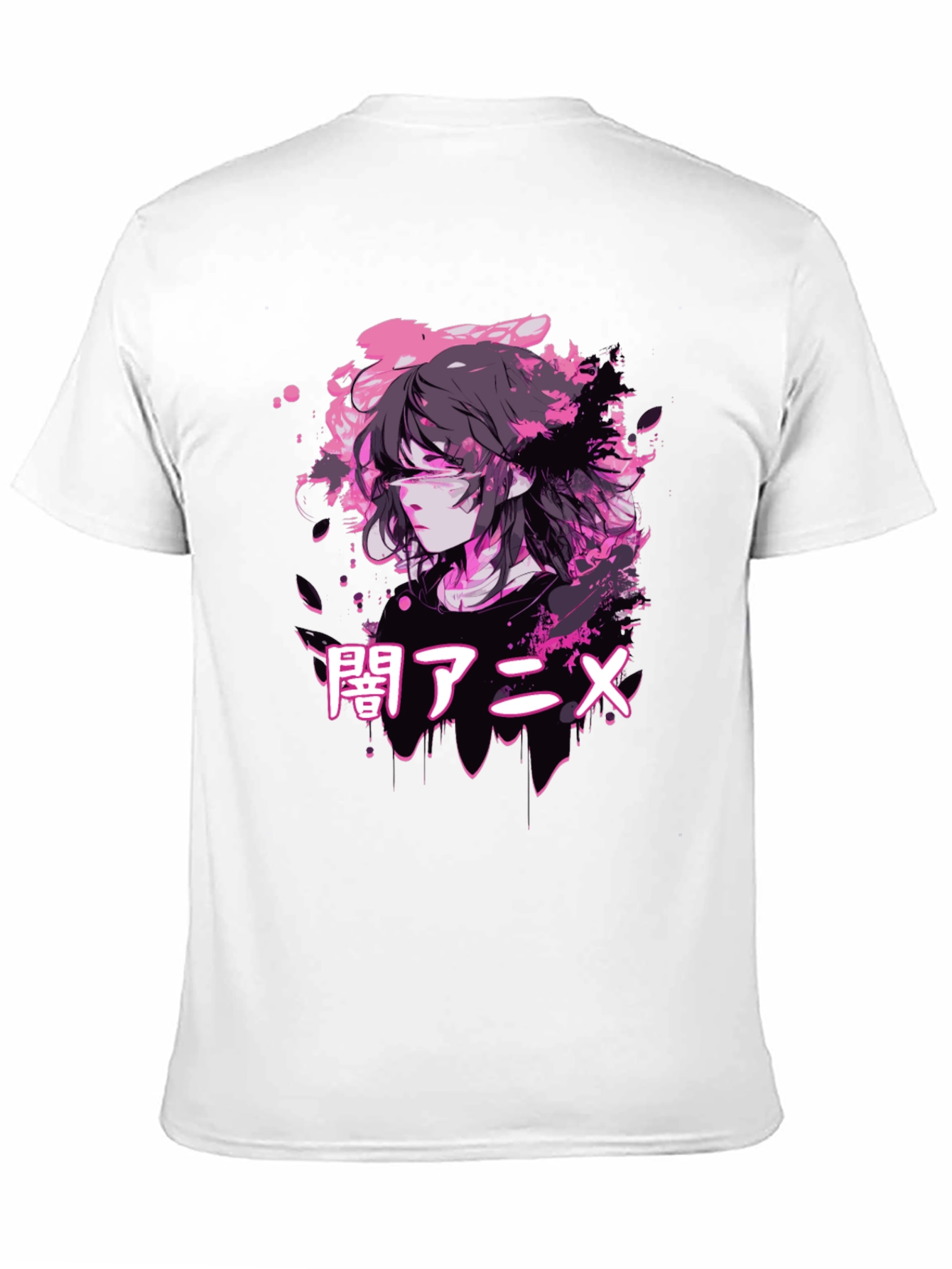 Camiseta Negra Anime Estilo Urbano