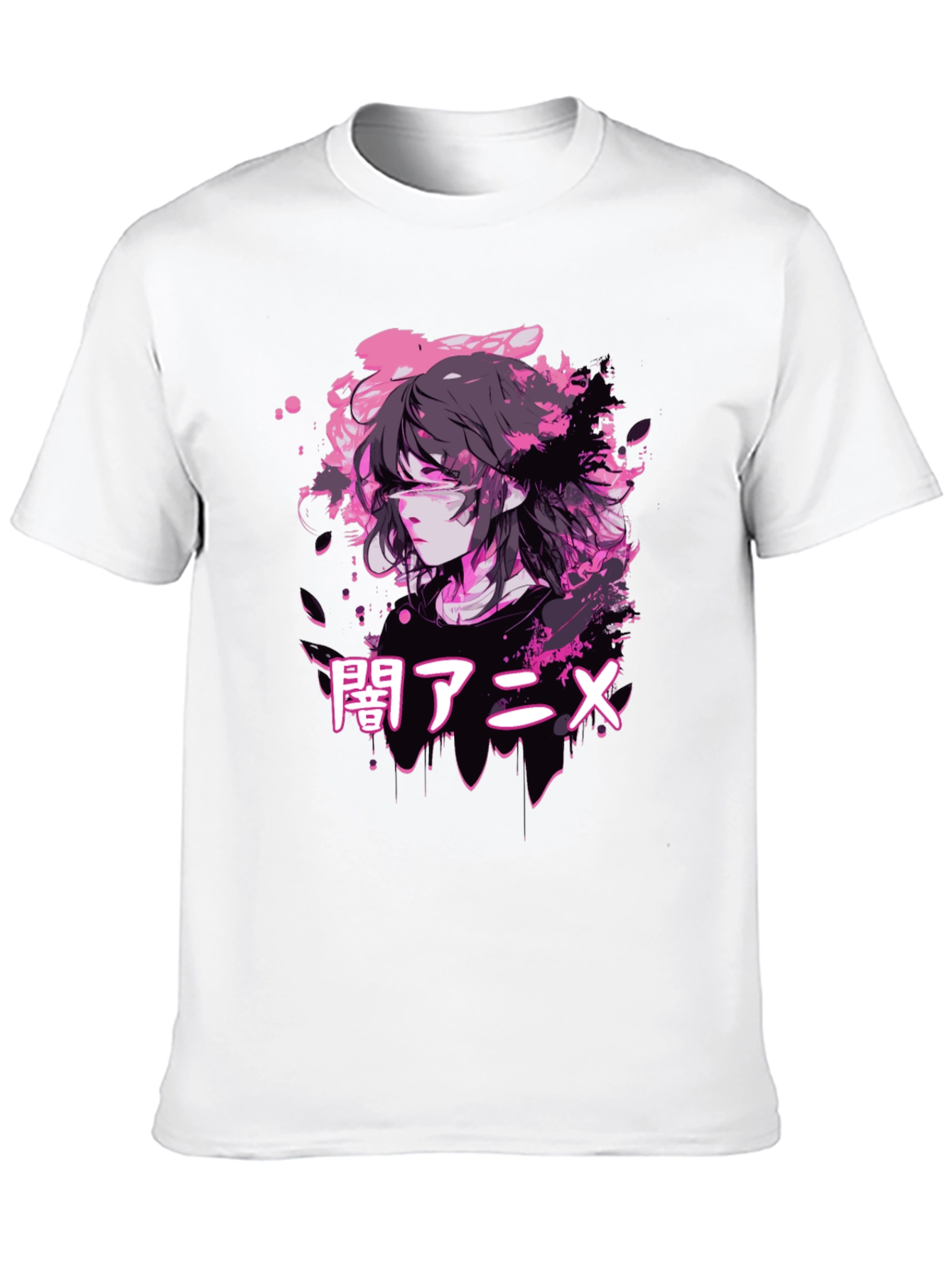 Camiseta Negra Anime Estilo Urbano
