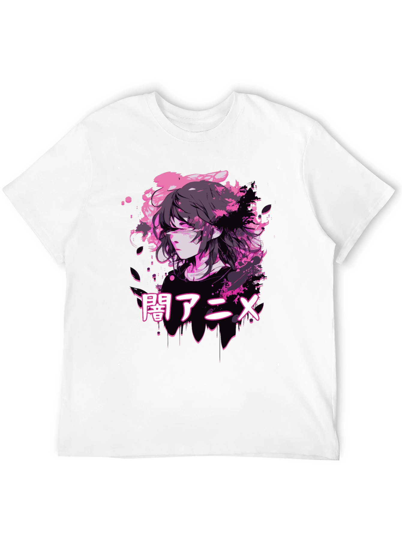 Camiseta Negra Anime Estilo Urbano