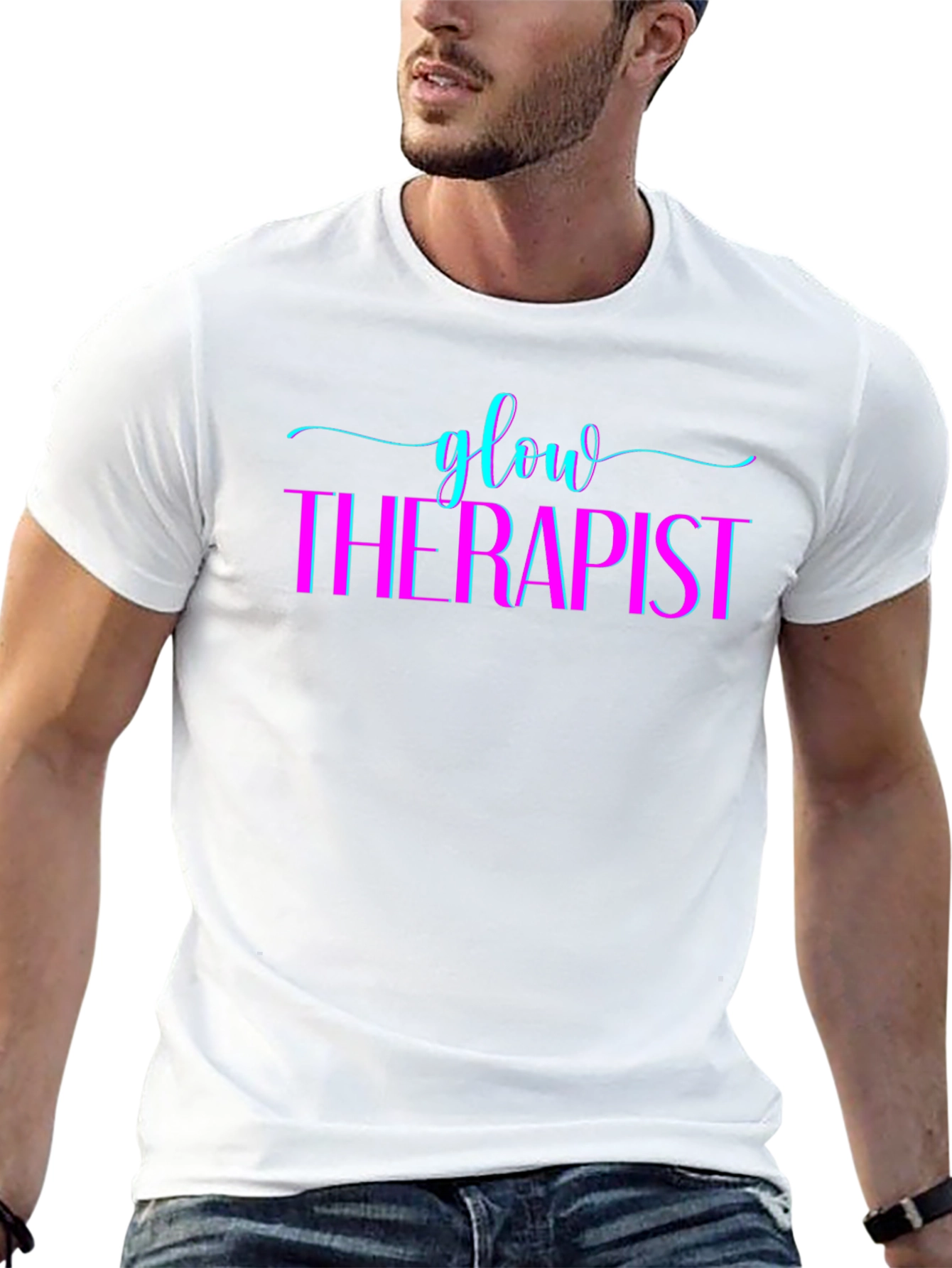 Camiseta Glow Therapist Negra para Hombre
