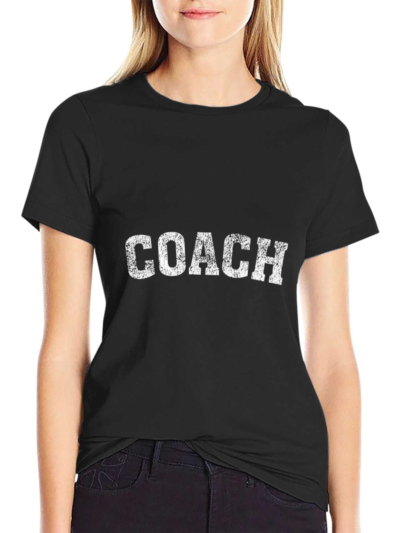 Camiseta Negra Coach Estilo Retro