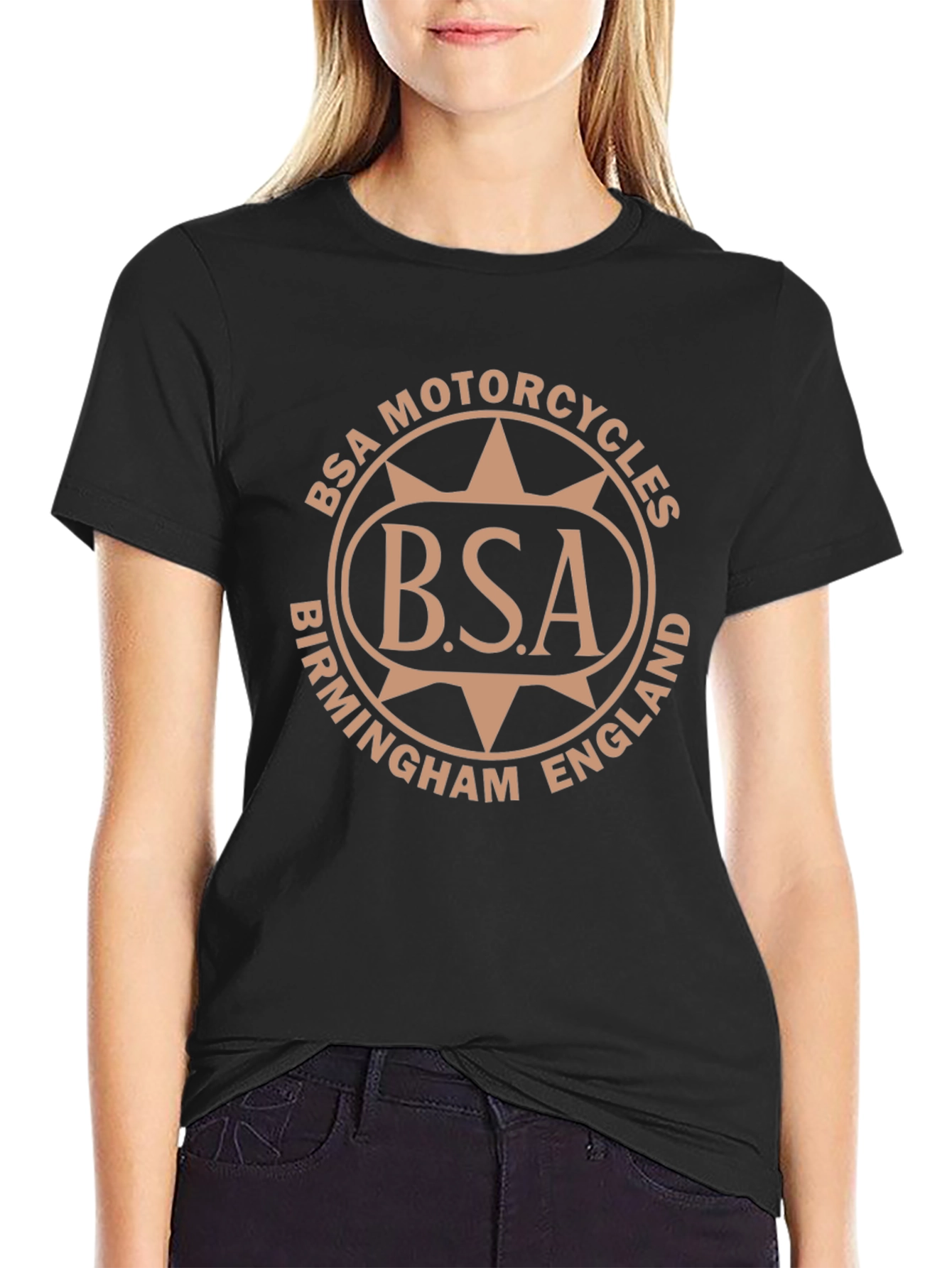 Camiseta BSA Motorcycles Birmingham England Negra