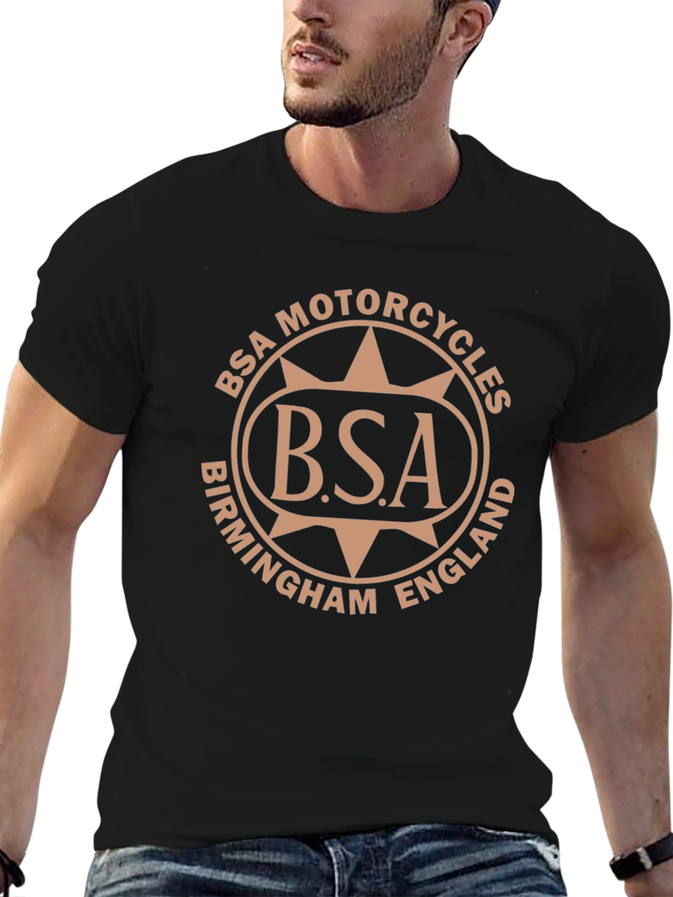 Camiseta BSA Motorcycles Birmingham England Negra