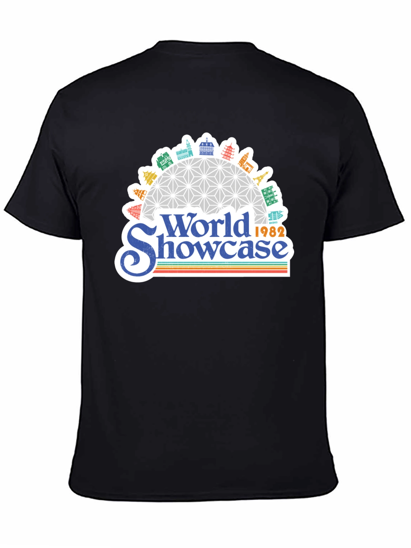 Camiseta Negra Clásica World Showcase 1982
