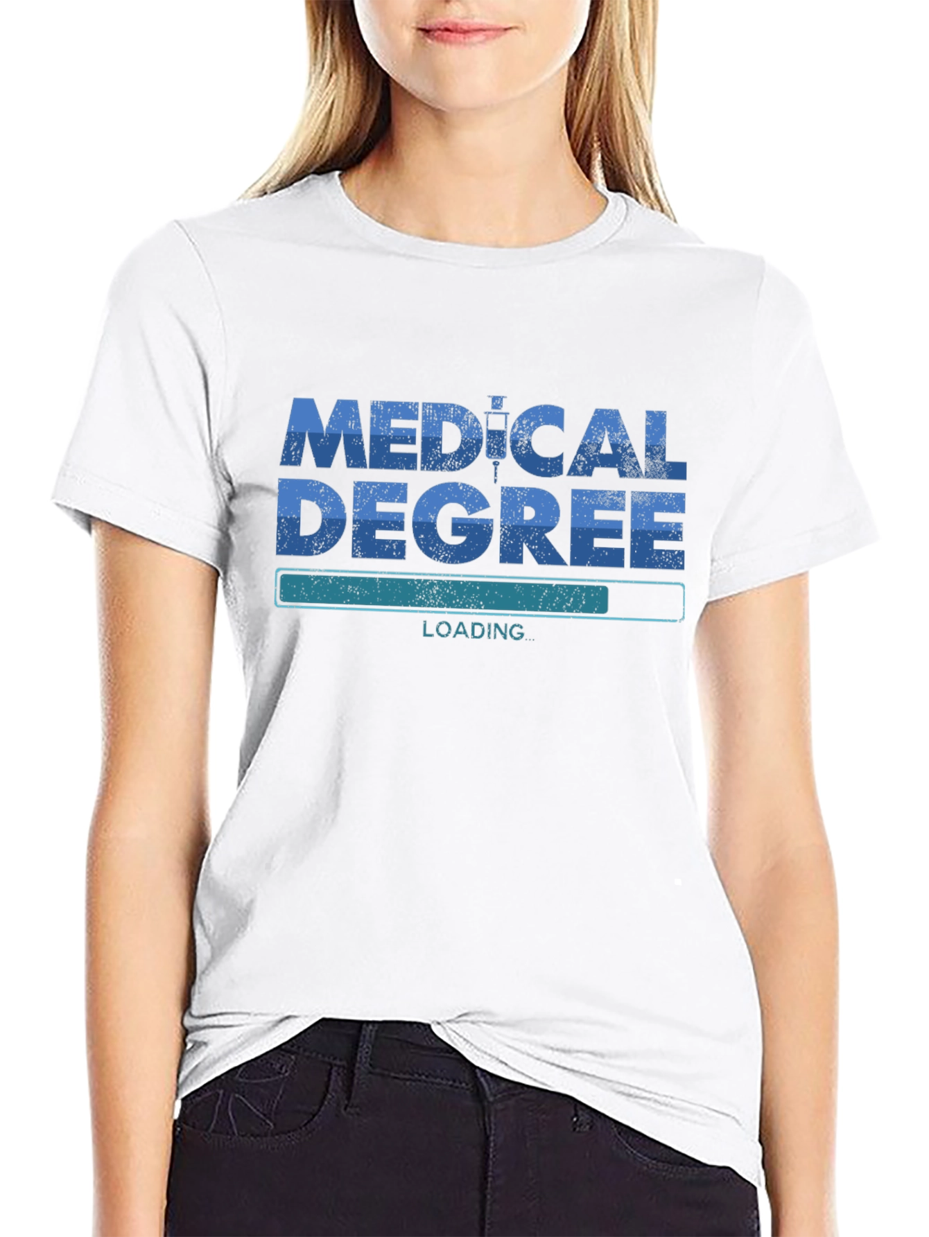 Camiseta Médica Medical Degree Loading - Estilo Casual