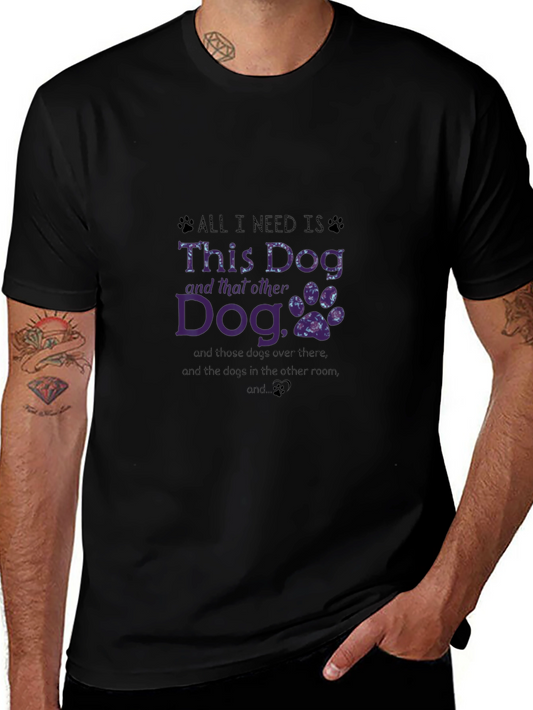 Camiseta Negra All I Need Is Dogs